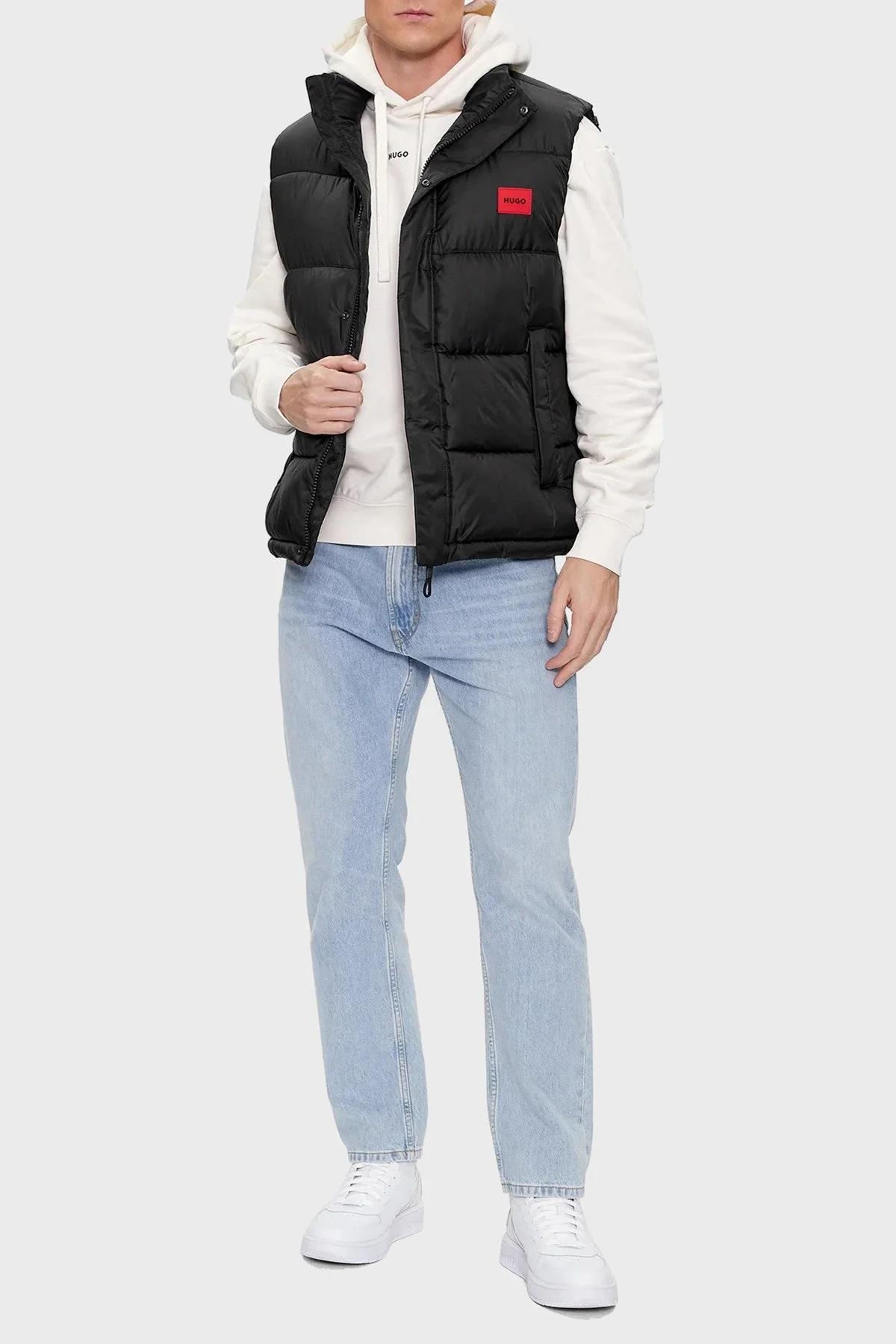 Hugo Cepli Dik Yaka Regular Fit Şişme Erkek Yelek 50496251 023 SİYAH - 2