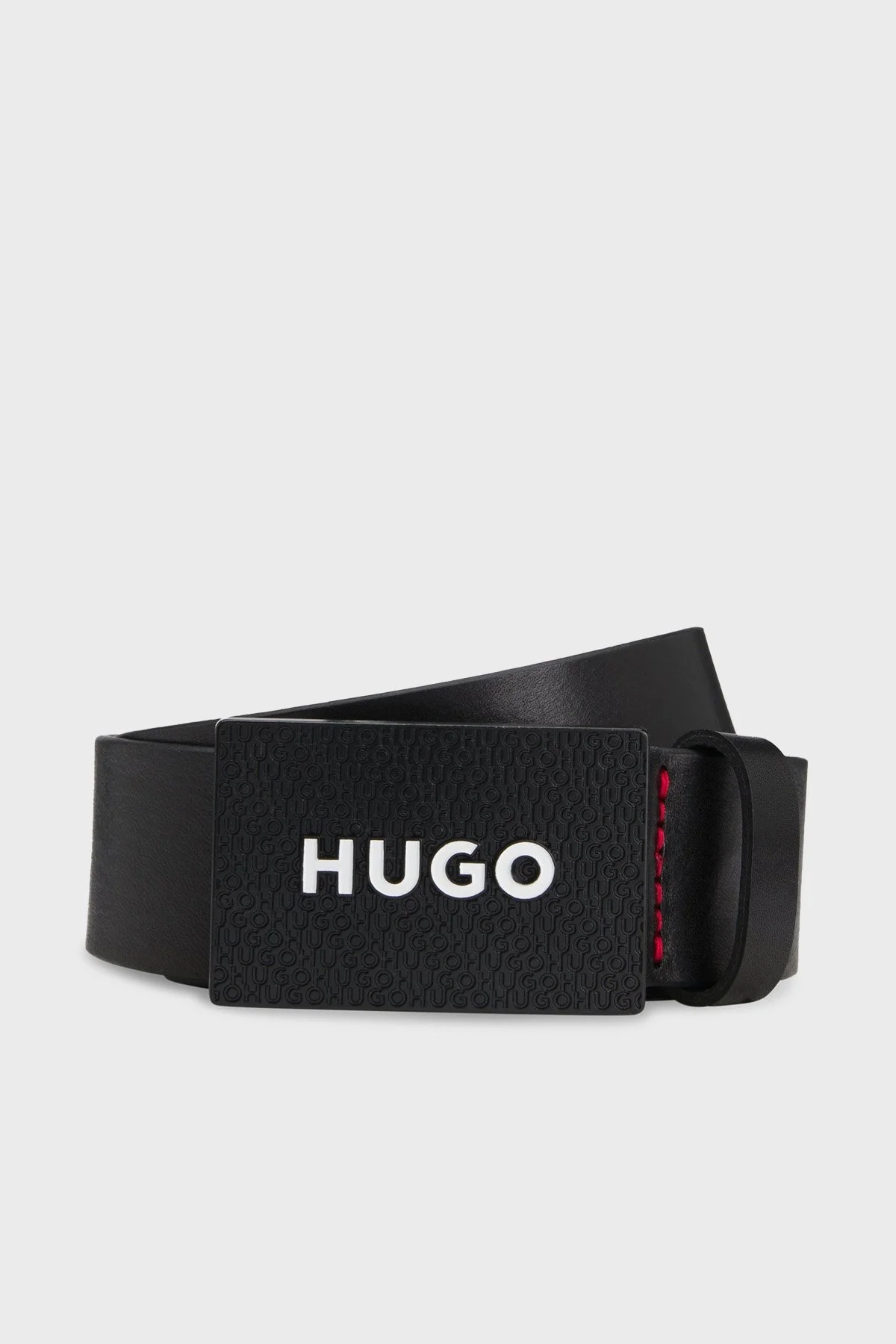 Hugo Deri Logolu Erkek Kemer 50536879 001 SİYAH - 1