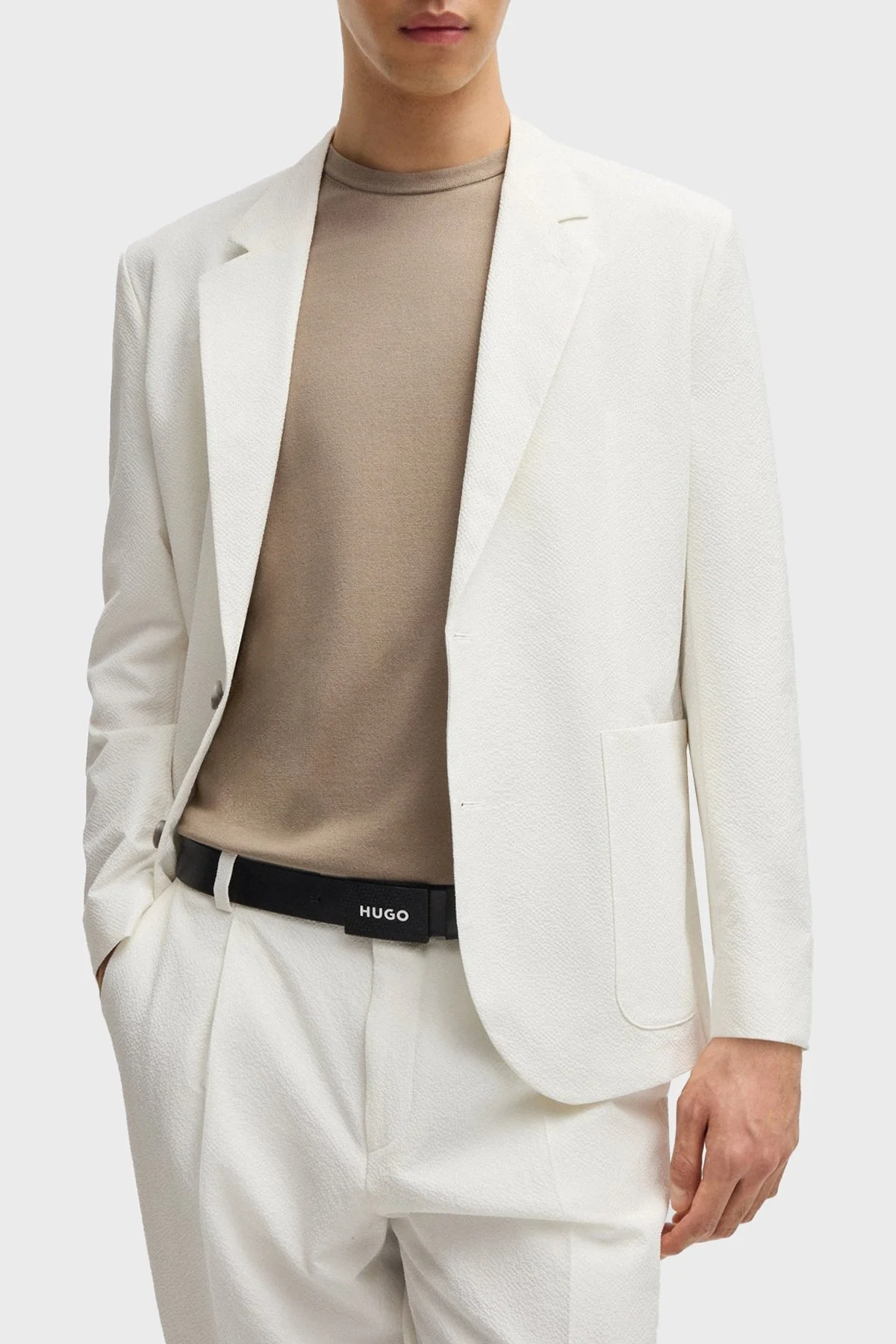 Hugo Deri Logolu Erkek Kemer 50536879 001 SİYAH - 2