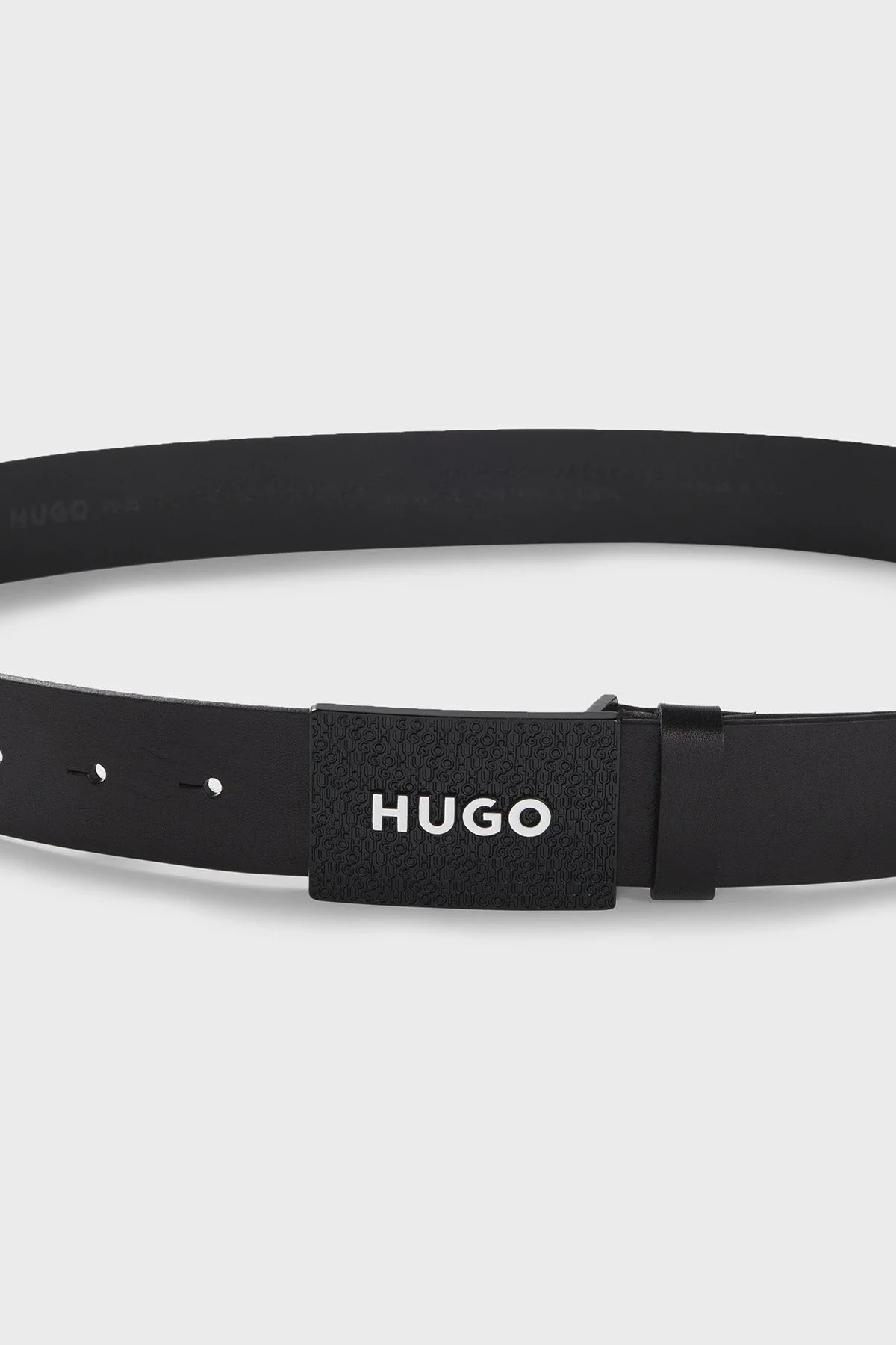 Hugo Deri Logolu Erkek Kemer 50536879 001 SİYAH - 4