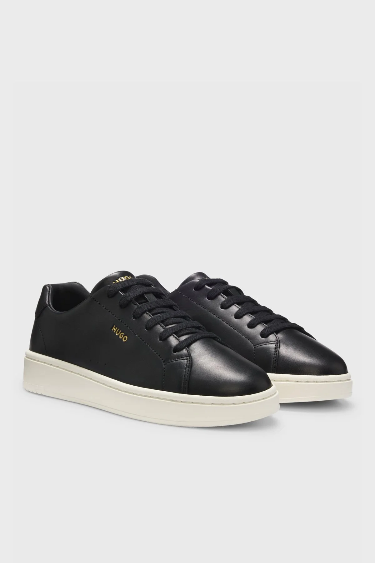 Hugo Deri Logolu Sneaker Erkek Ayakkabı 50569002 007 Siyah - 3