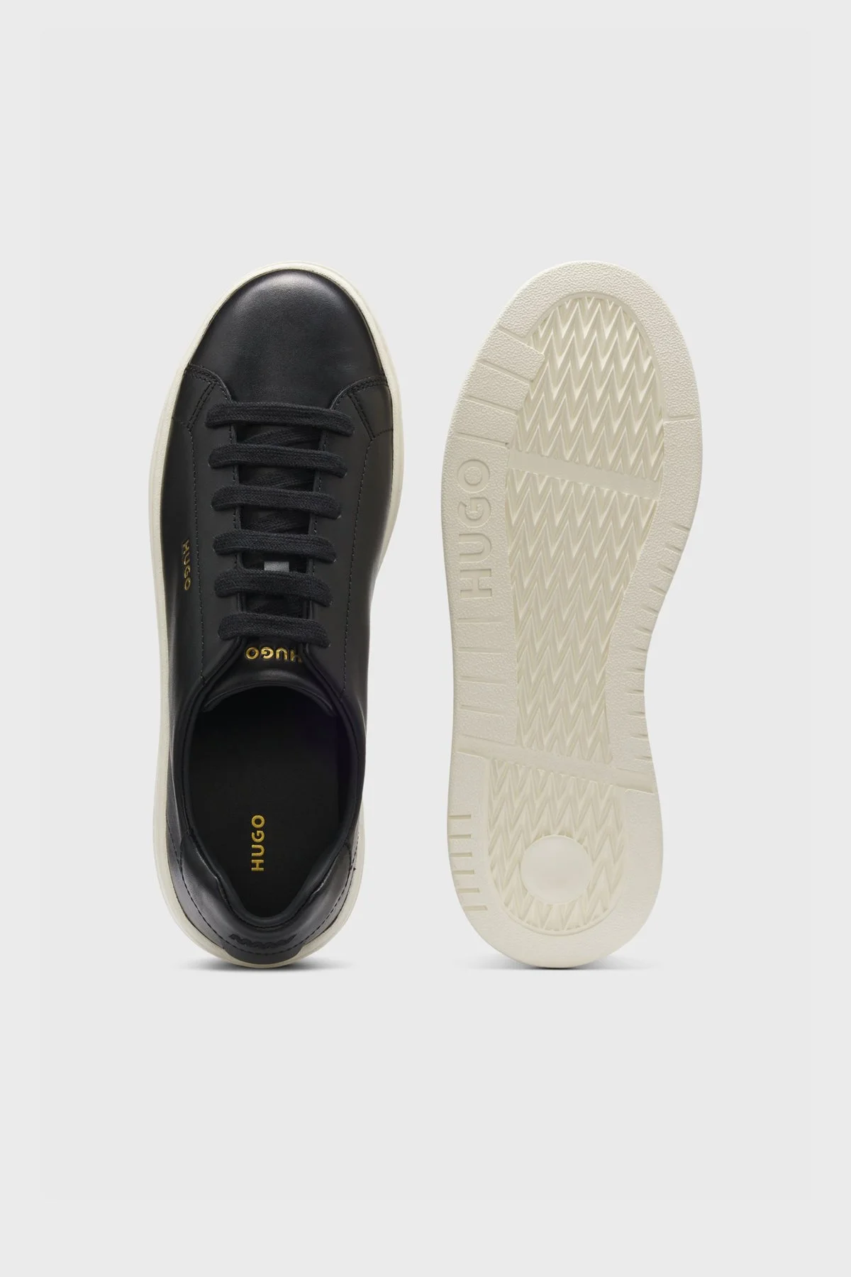 Hugo Deri Logolu Sneaker Erkek Ayakkabı 50569002 007 Siyah - 4