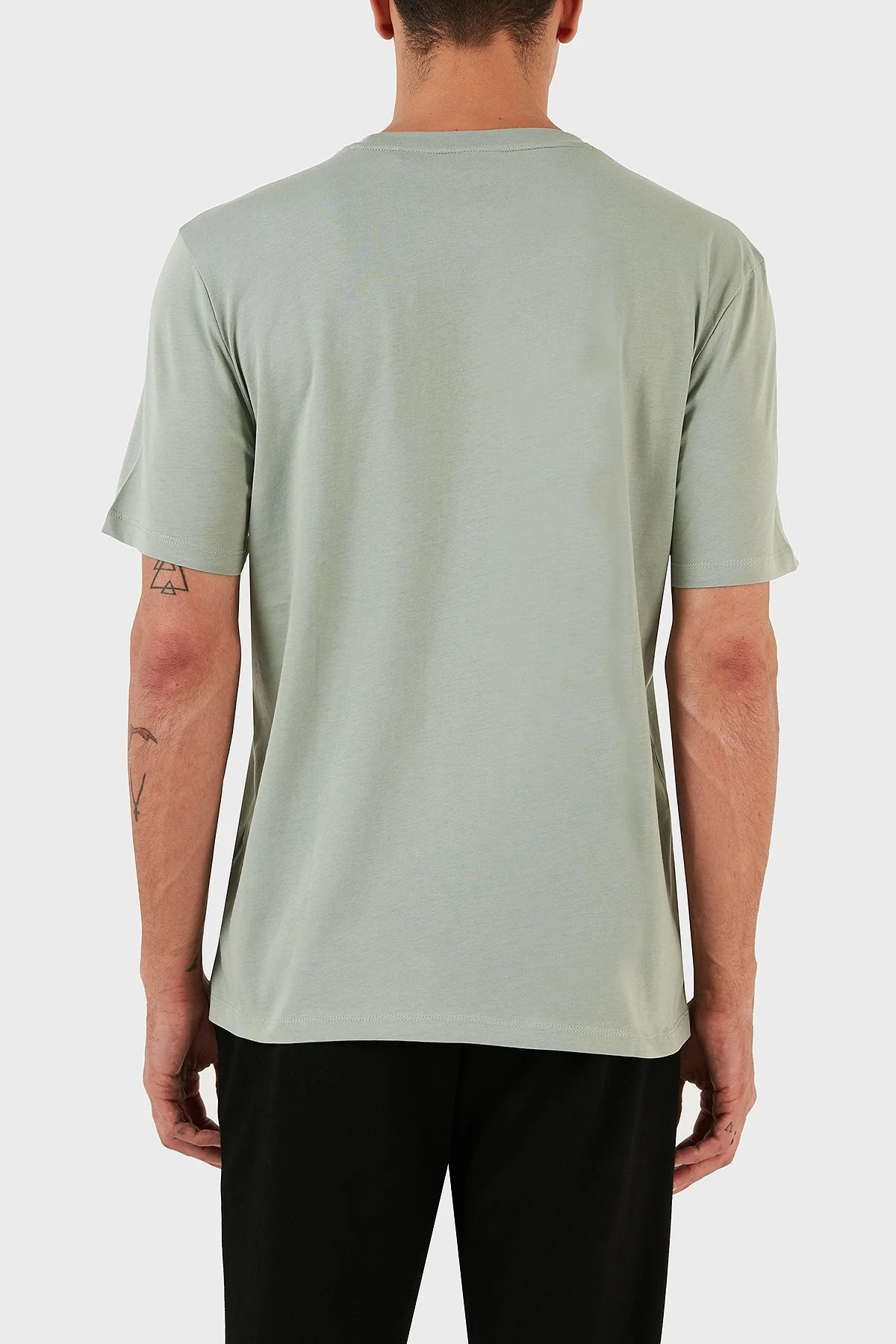 Hugo Desenli % 100 Pamuk Regular Fit Bisiklet Yaka Jarse Erkek T Shirt 50493021 330 AÇIK YEŞİL - 2