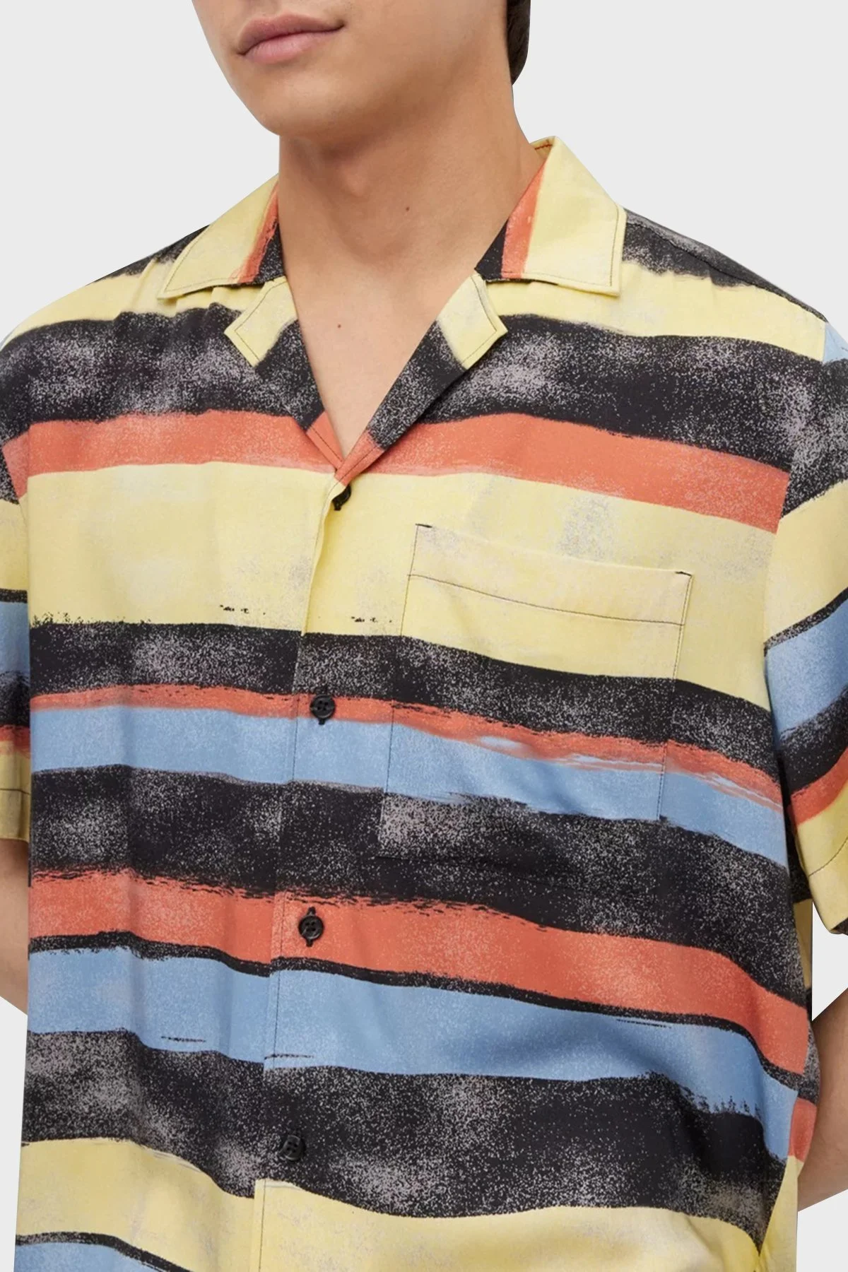 Hugo Desenli Apaş Yaka Relaxed Fit Erkek Gömlek 50490675 971 MAVİ-SARI - 2