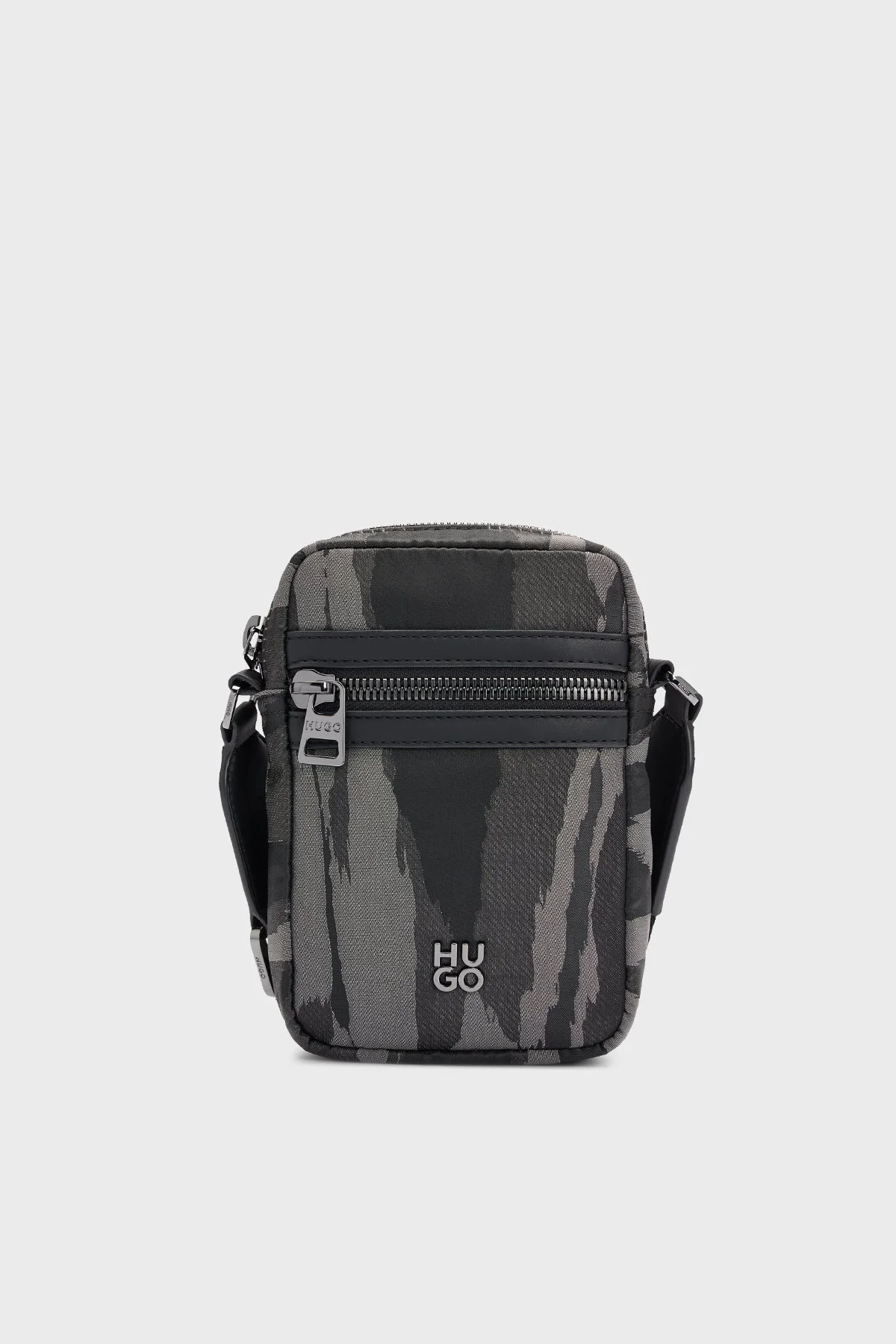 Hugo Desenli Ayarlanabilir Askılı Fermuarlı Erkek Çanta 50516745 001 SİYAH - 1