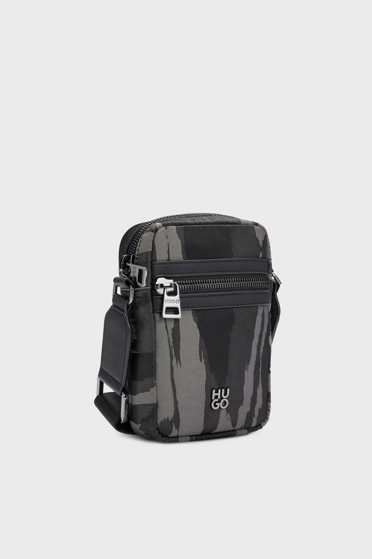 Hugo Desenli Ayarlanabilir Askılı Fermuarlı Erkek Çanta 50516745 001 SİYAH - 5