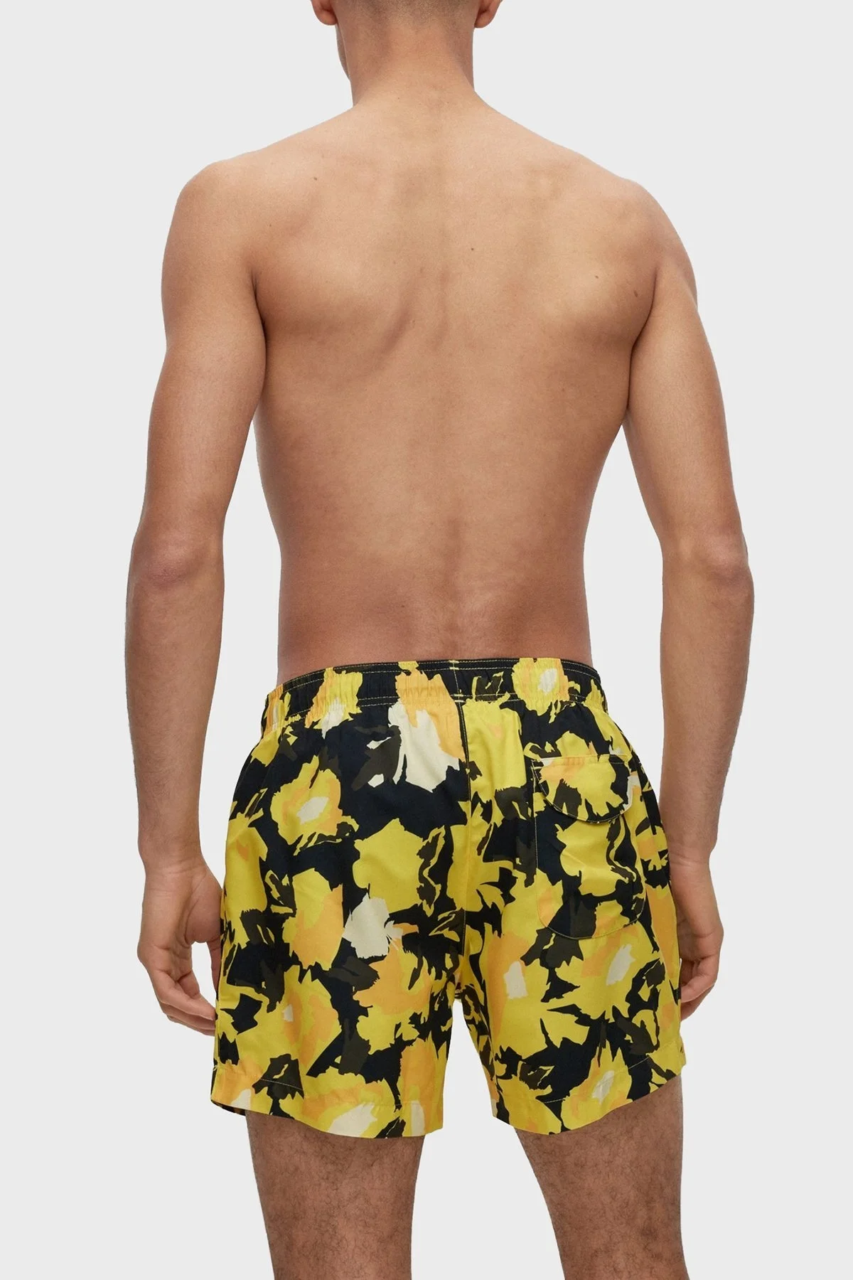 Hugo Desenli Deniz Şortu Hızlı Kuruyan Mayo Erkek Short 50491514 732 SARI-SİYAH - 3