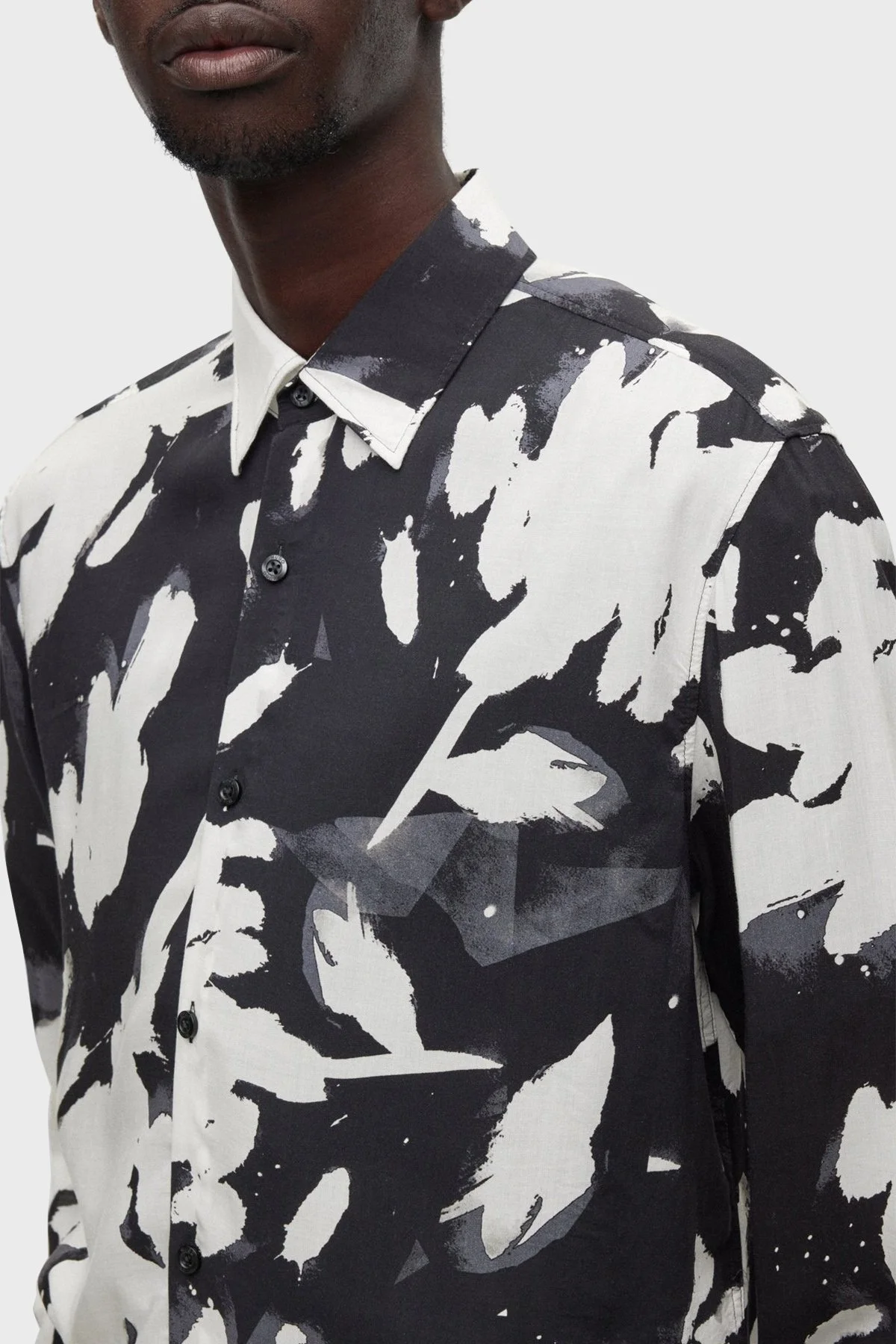 Hugo Desenli Slim Fit Poplin Erkek Gömlek 50484403 001 SİYAH - 4