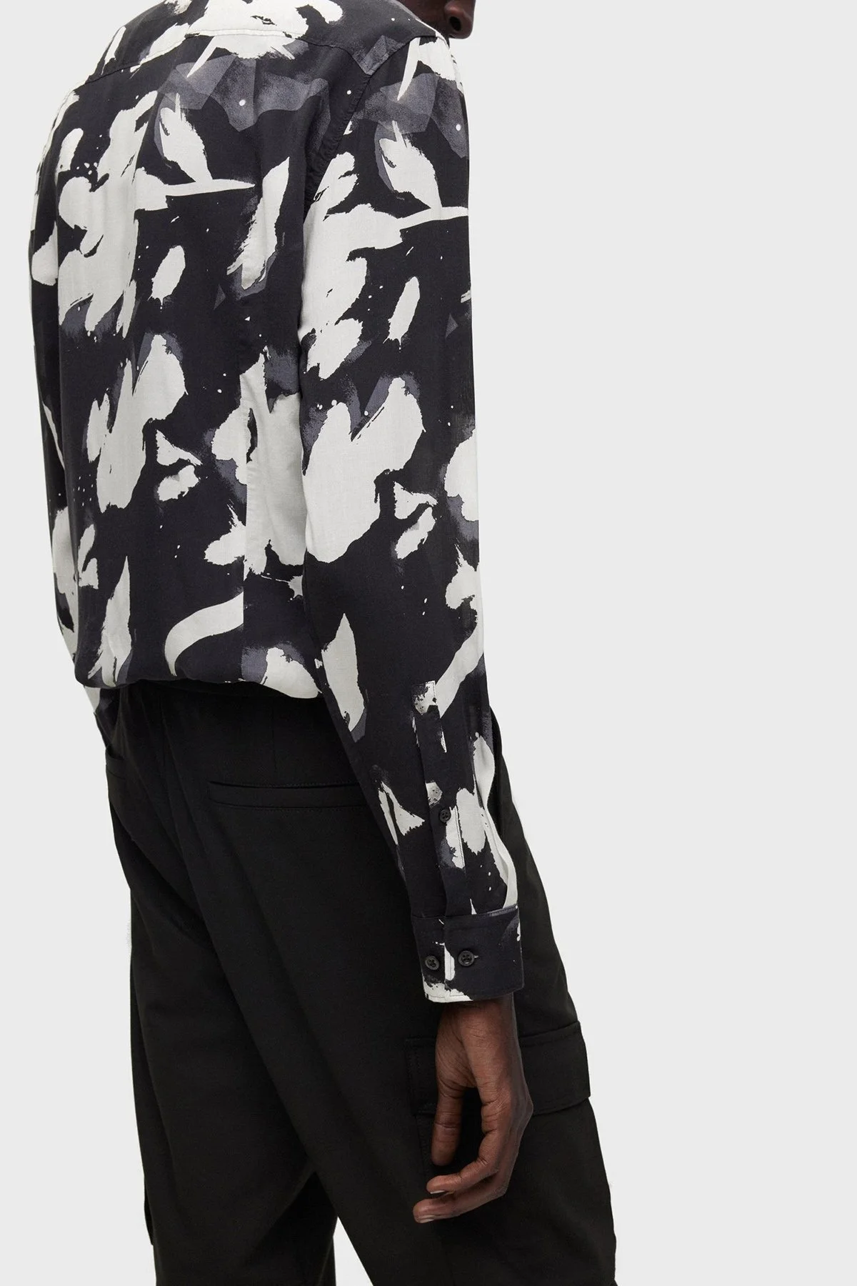 Hugo Desenli Slim Fit Poplin Erkek Gömlek 50484403 001 SİYAH - 5