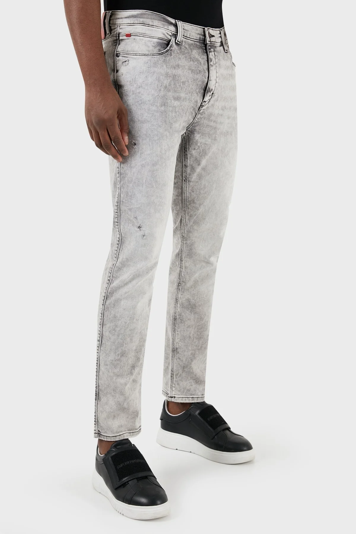 Hugo Düşük Bel Slim Fit Düz Paça Jeans Erkek Kot Pantolon 50507858 040 GRİ - 3