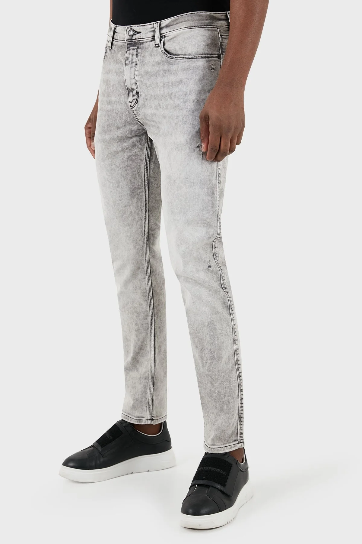 Hugo Düşük Bel Slim Fit Düz Paça Jeans Erkek Kot Pantolon 50507858 040 GRİ - 4