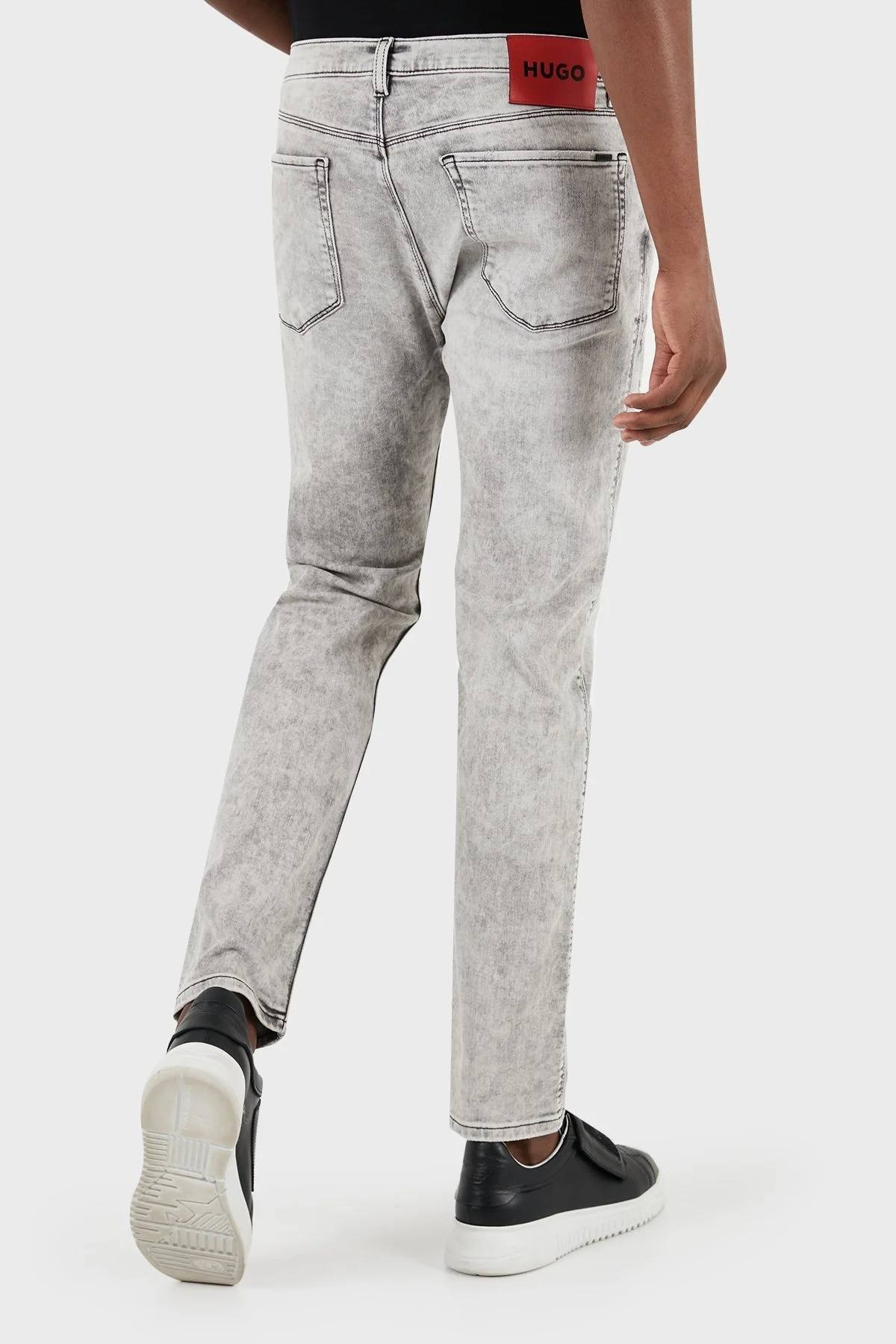 Hugo Düşük Bel Slim Fit Düz Paça Jeans Erkek Kot Pantolon 50507858 040 GRİ - 6