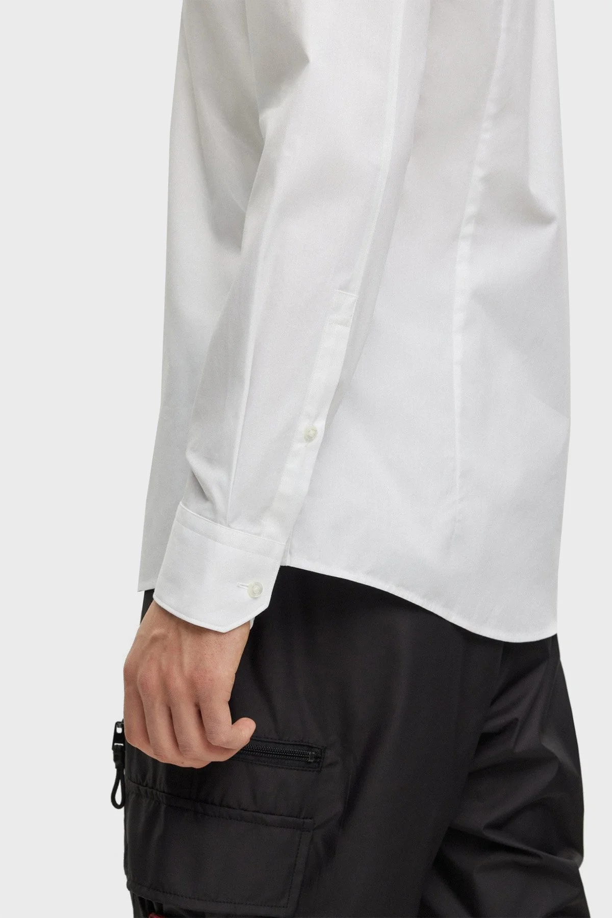 Hugo % 100 Pamuk Ekstra Slim Fit Kolay Ütülenen Pamuklu Poplin Erkek Gömlek 50495087 199 BEYAZ - 4
