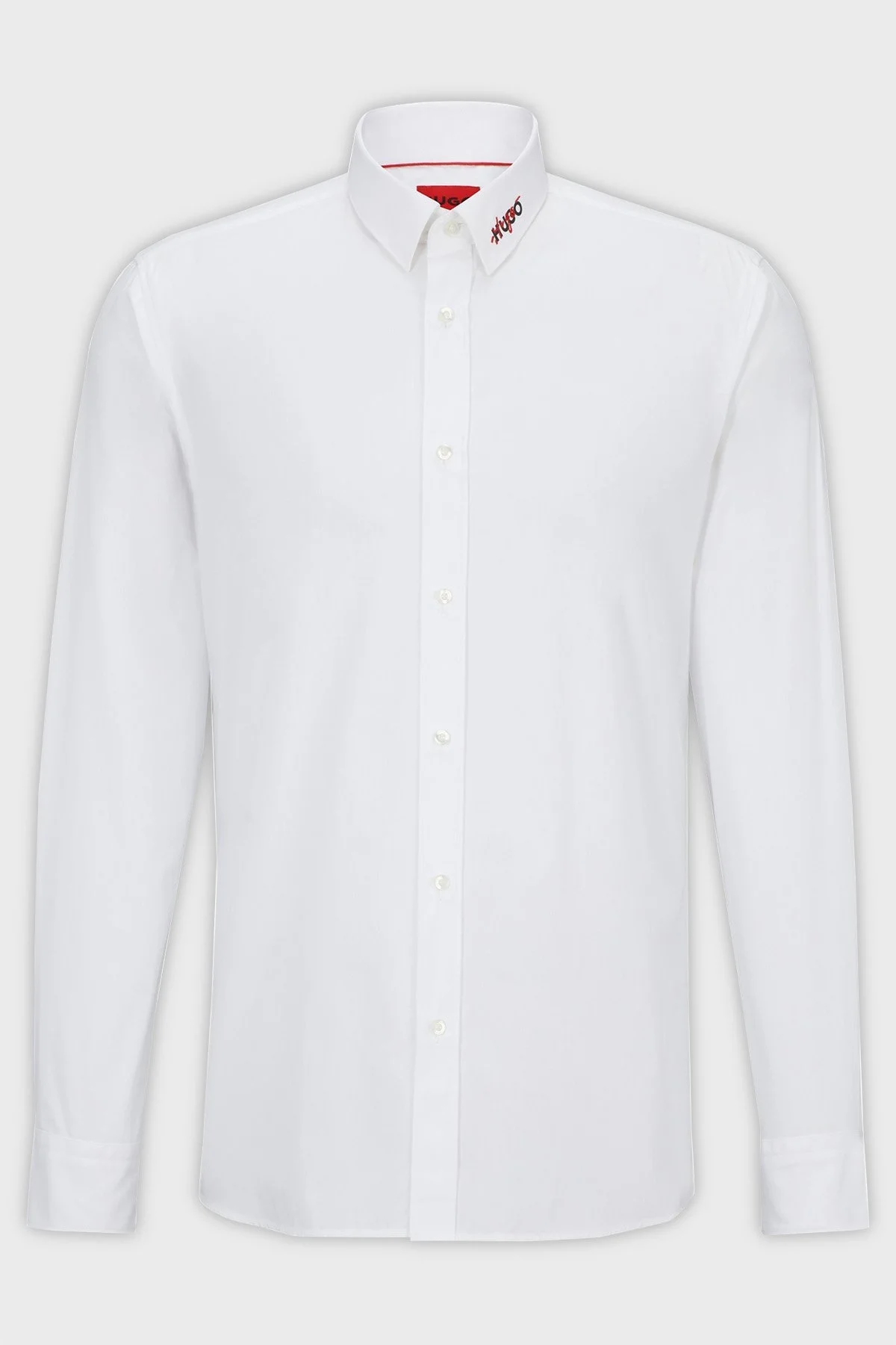 Hugo % 100 Pamuk Ekstra Slim Fit Kolay Ütülenen Pamuklu Poplin Erkek Gömlek 50495087 199 BEYAZ - 5