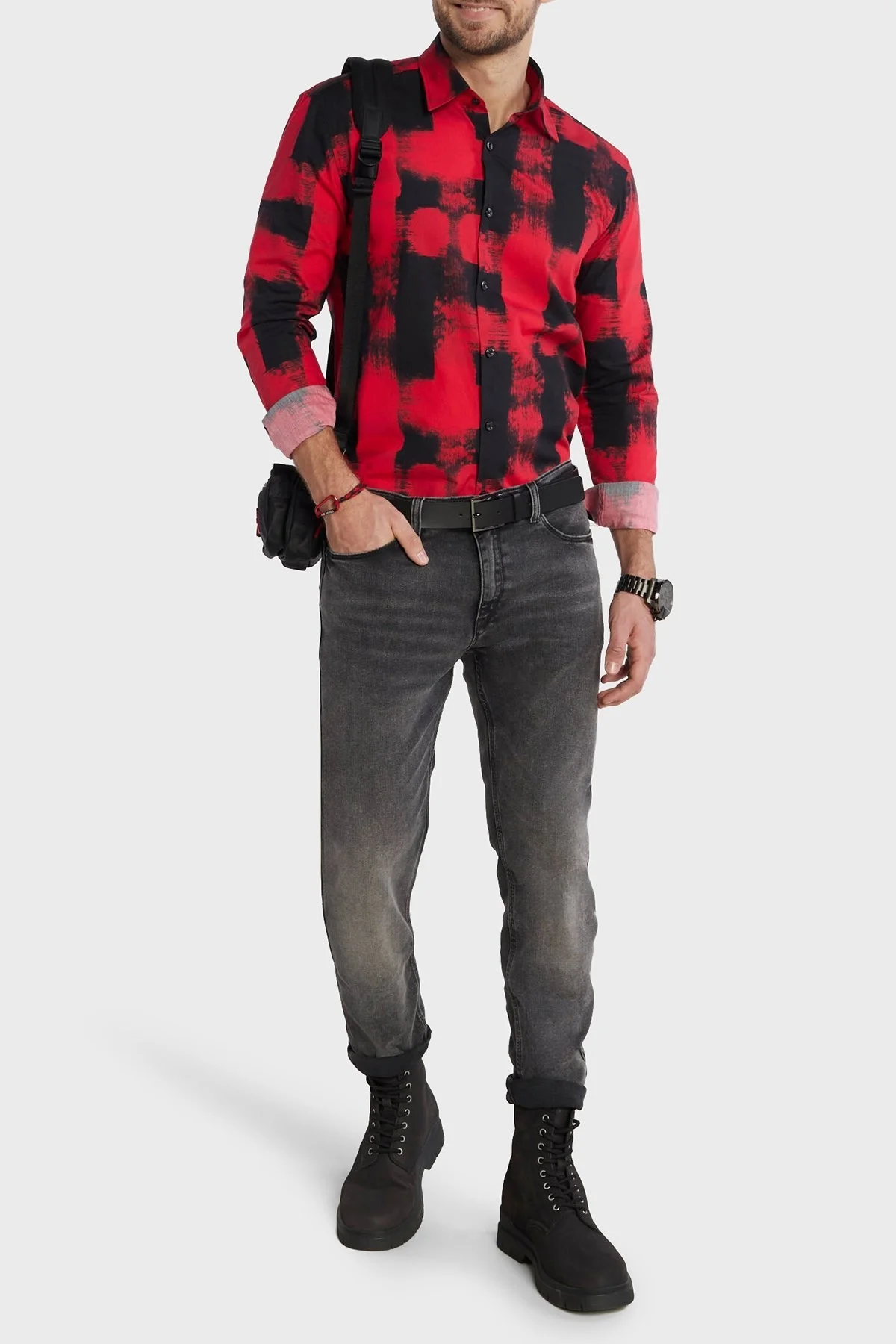 Hugo Ekstra Slim Fit Normal Bel Streç Pamuklu 734 Jeans Erkek Kot Pantolon 50498990 034 ANTRASİT - 2