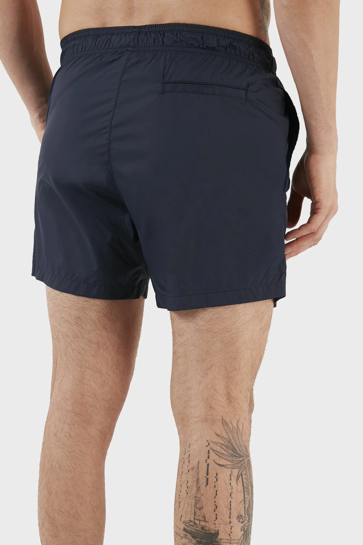 Hugo El Yazısı Logolu Deniz Şortu Belden Bağlamalı Cepli Erkek Mayo Short 50485297 405 LACİVERT - 6