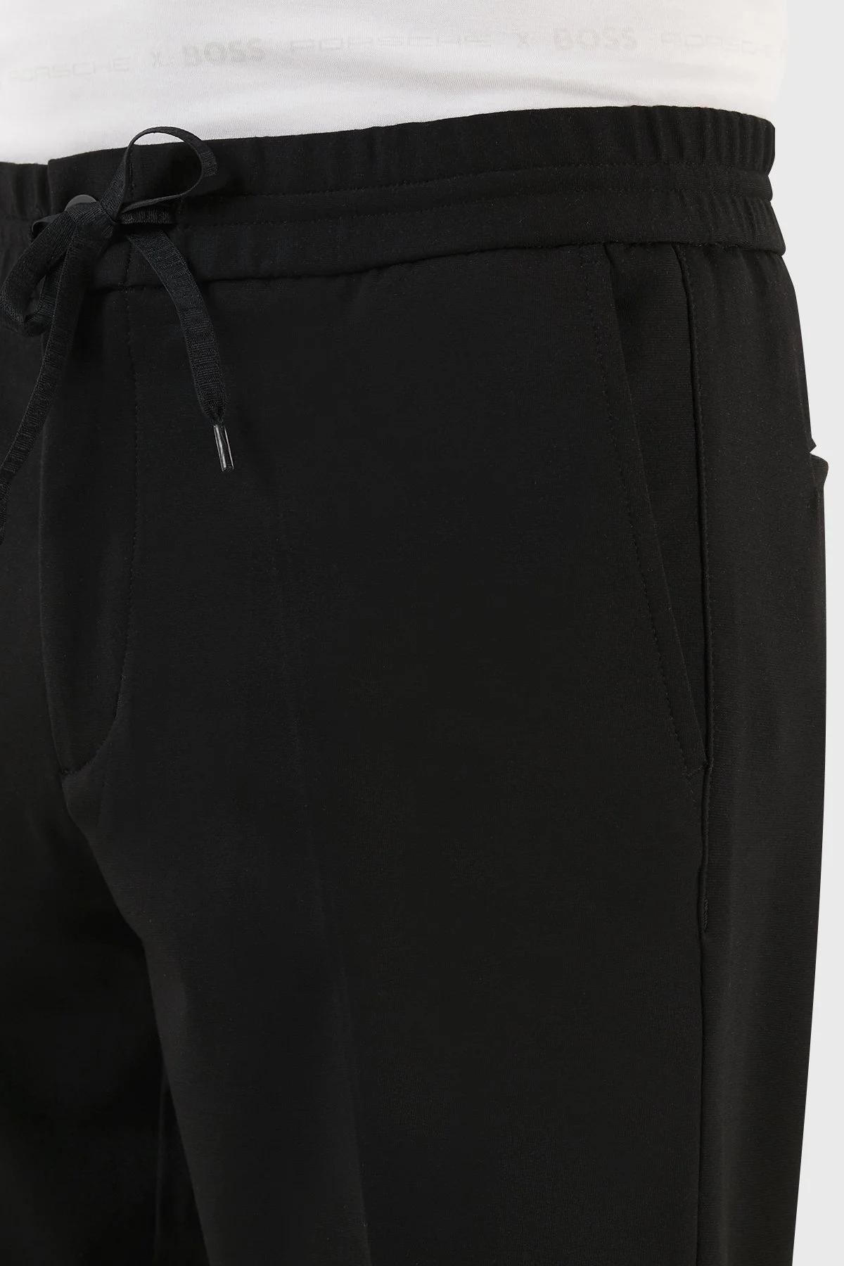 Hugo Esnek Konforlu Belden Bağlamalı Tapered Fit Erkek Pantolon 50483757 001 SİYAH - 5