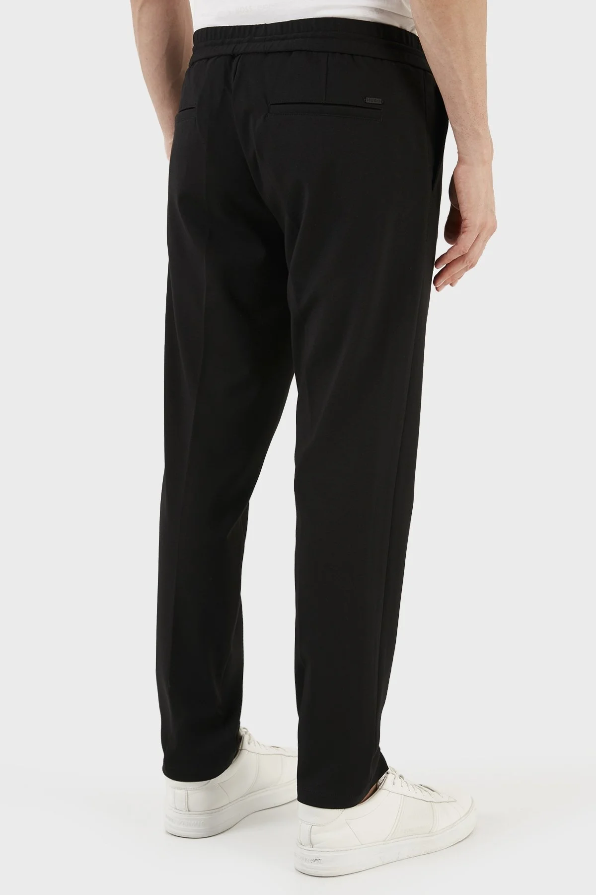 Hugo Esnek Konforlu Belden Bağlamalı Tapered Fit Erkek Pantolon 50483757 001 SİYAH - 6