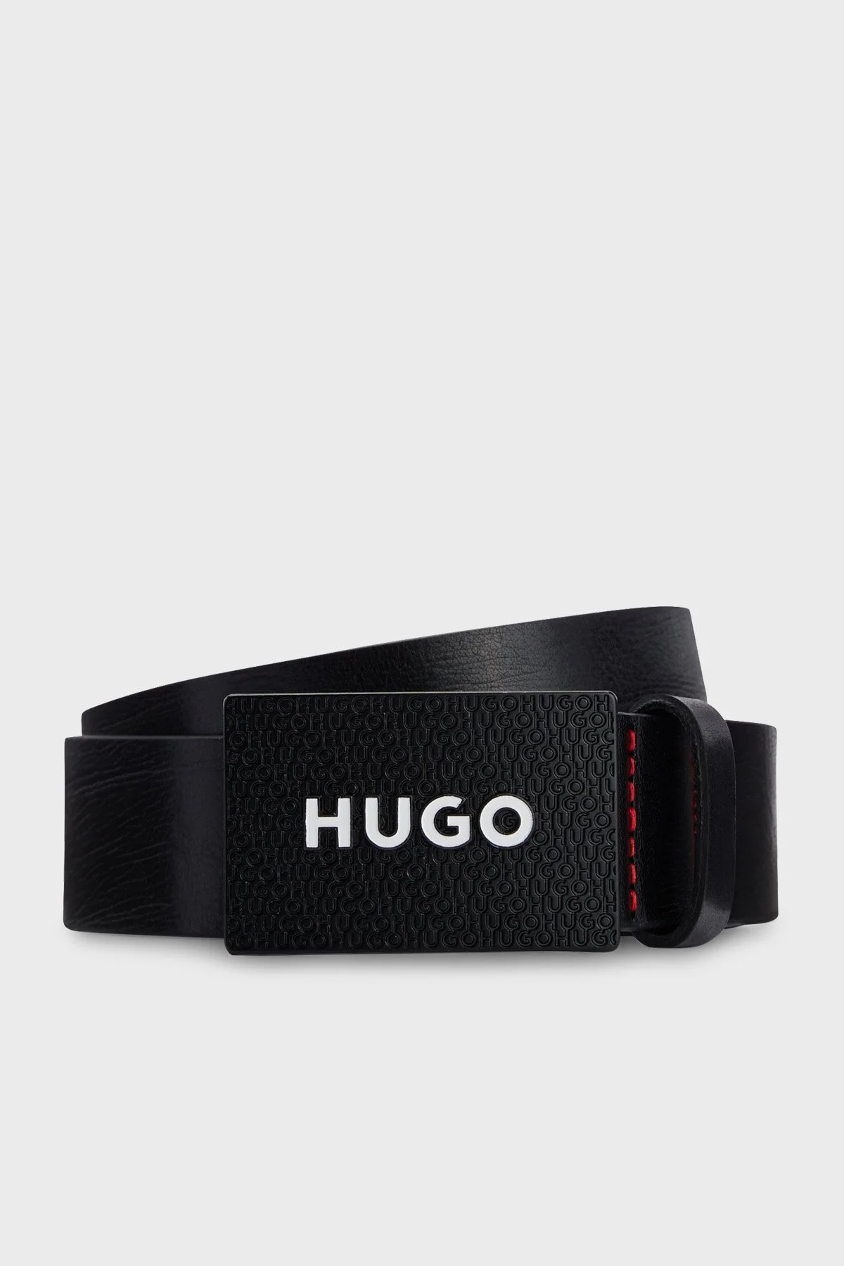 Hugo Hakiki Deri Erkek Kemer 50480856 001 SİYAH - 1