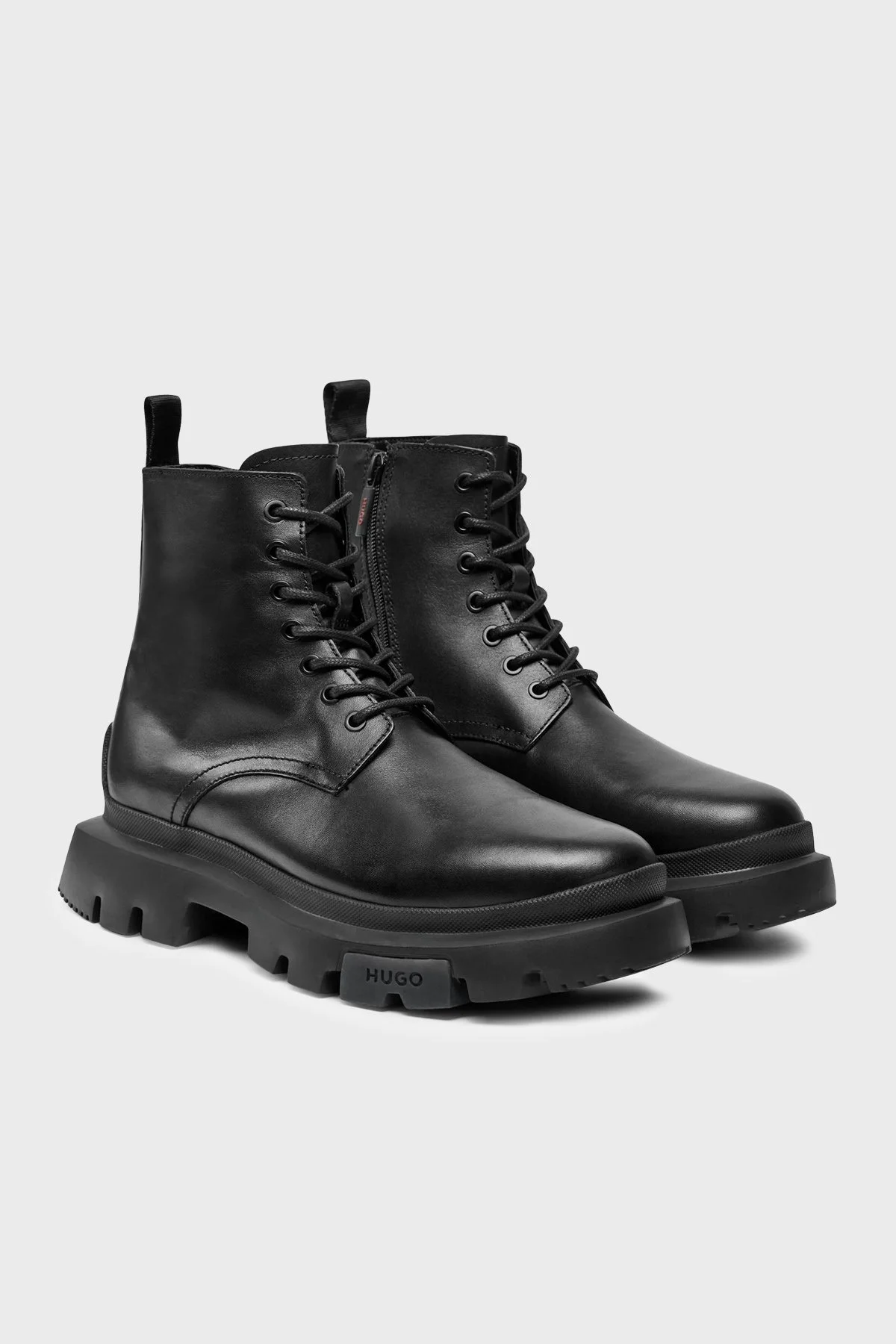 Hugo Hakiki Deri Fermuarlı Erkek Bot 50522976 001 SİYAH - 2