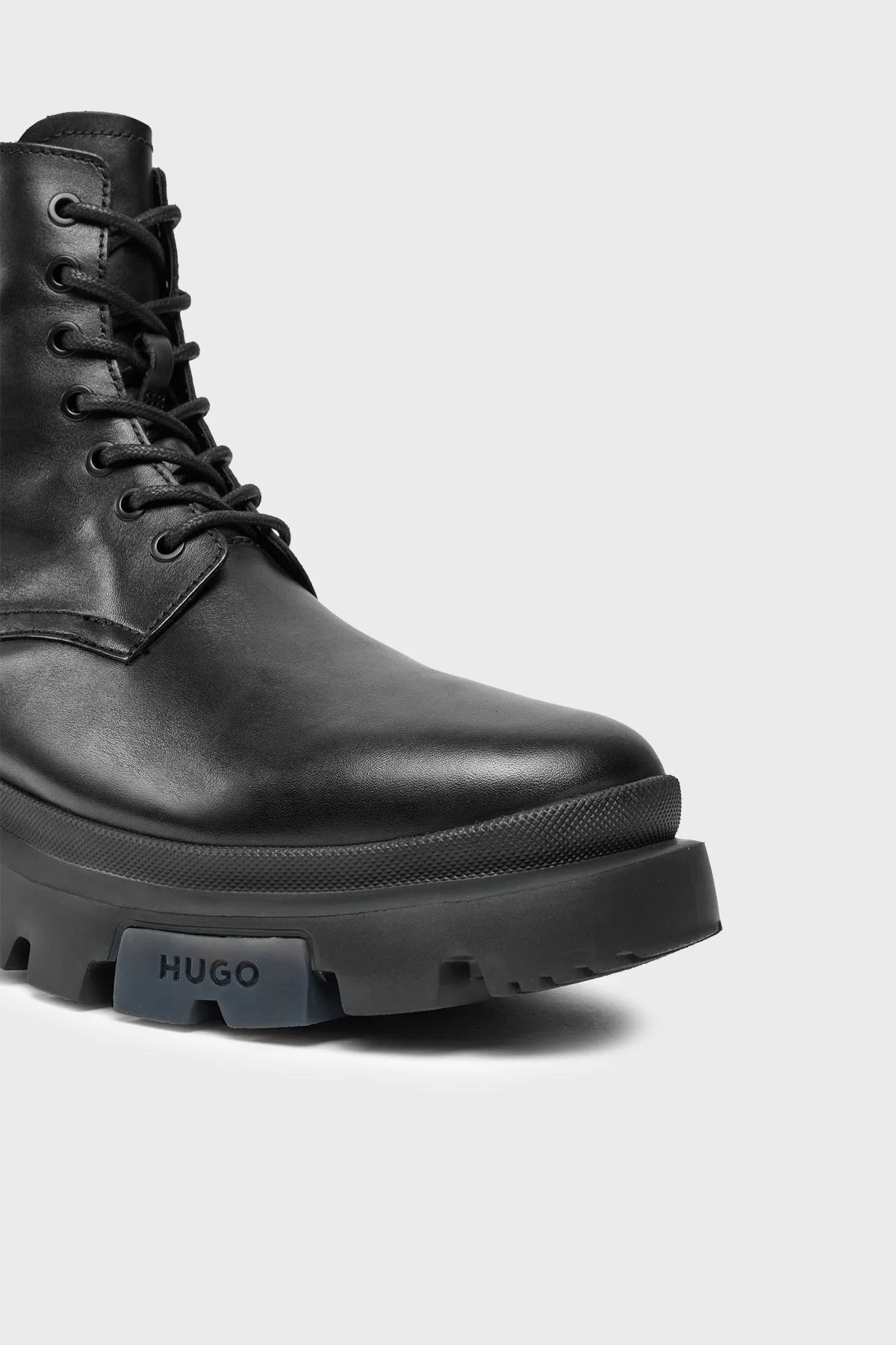 Hugo Hakiki Deri Fermuarlı Erkek Bot 50522976 001 SİYAH - 5