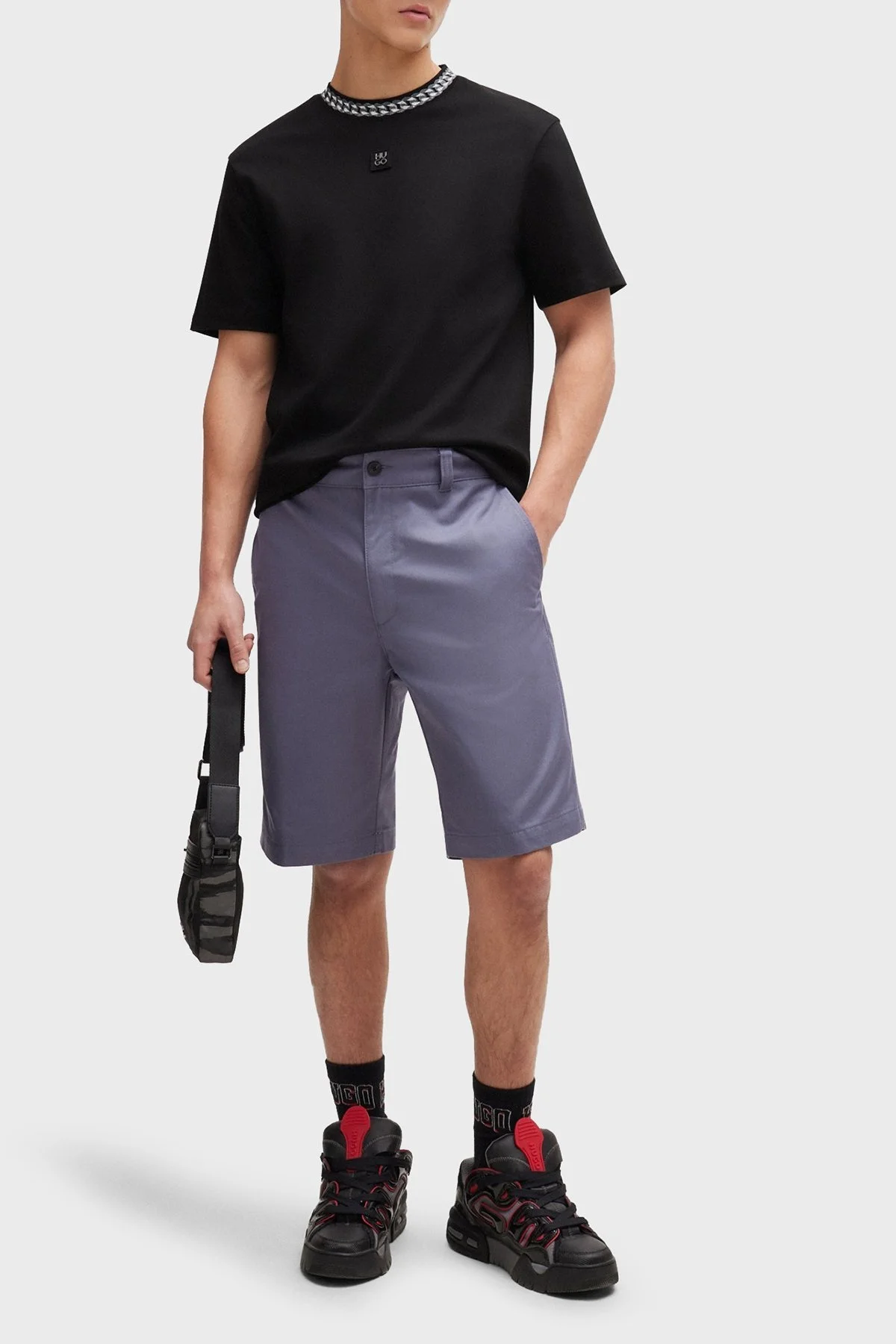 Hugo İnterlok Pamuklu Relaxed Fit Erkek T Shirt 50510035 001 SİYAH - 2