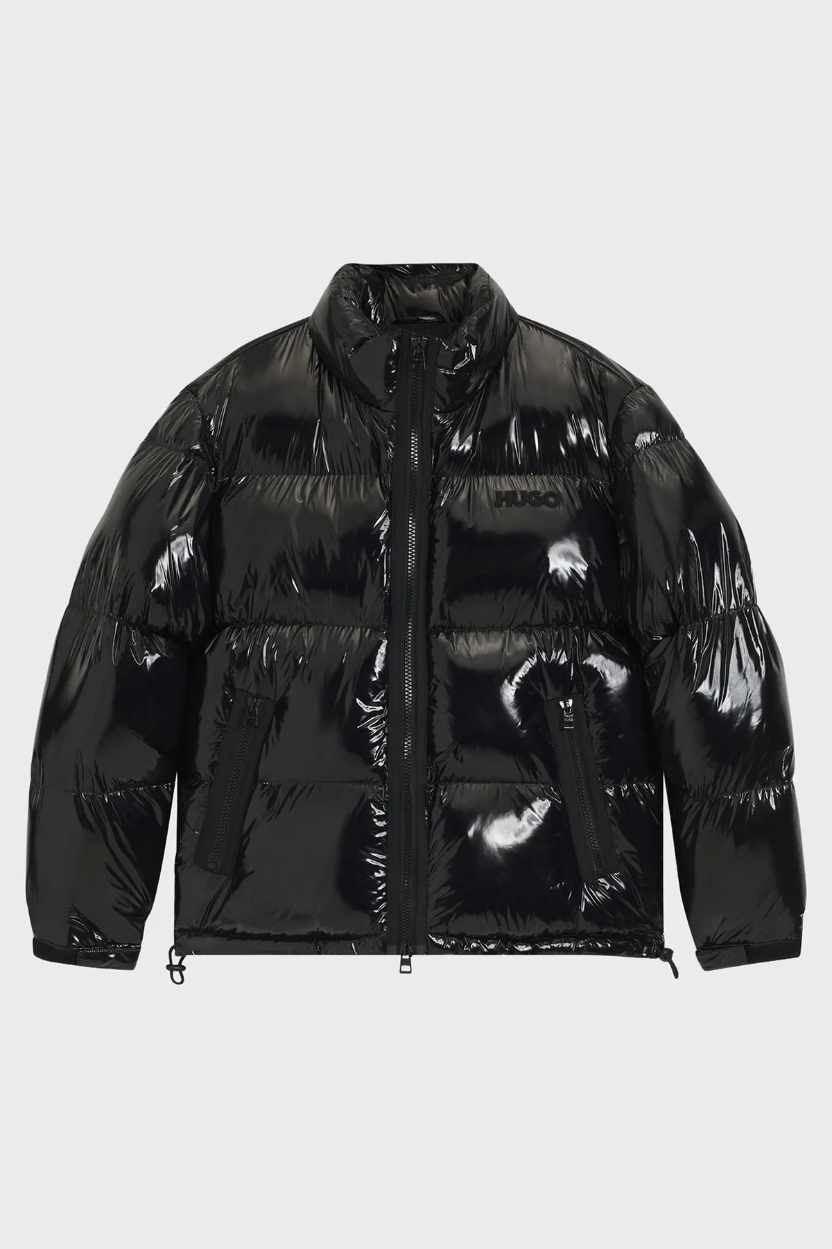 Hugo Kapitoneli Regular Fit Dik Yaka Su İtici Parlak Şişme Erkek Mont 50549251 001 SİYAH - 6