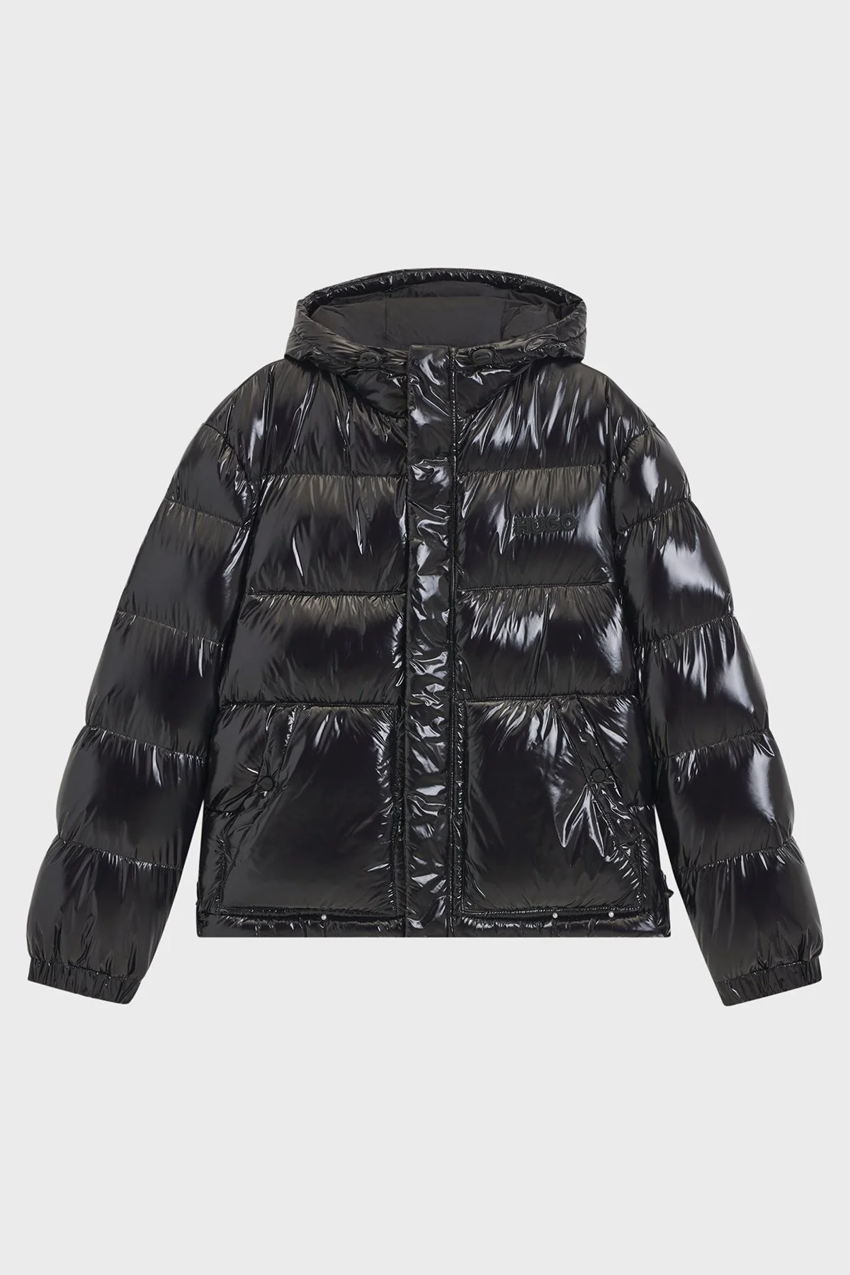 Hugo Kapitoneli Regular Fit Kapüşonlu Yaka Şişme Parlak Erkek Mont 50549355 001 SİYAH - 6