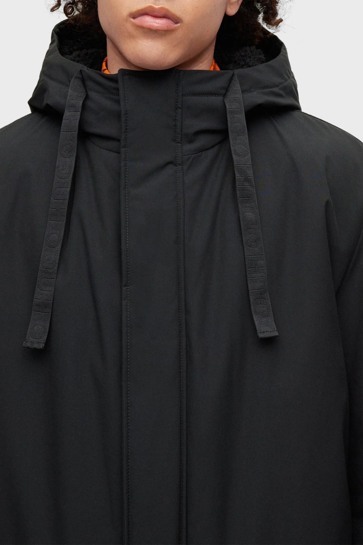 Hugo Kapüşonlu Su İtici Regular Fit Cepli Erkek Parka 50475459 001 SİYAH - 4