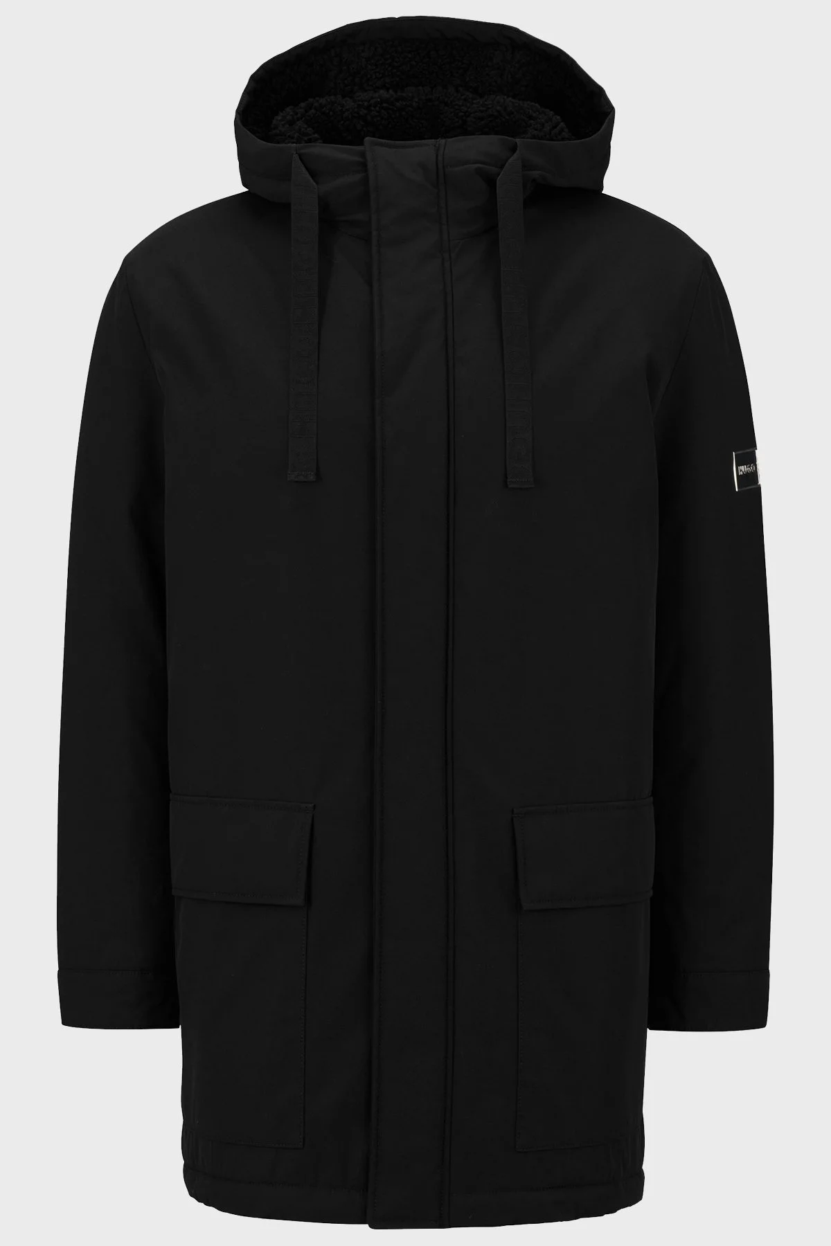Hugo Kapüşonlu Su İtici Regular Fit Cepli Erkek Parka 50475459 001 SİYAH - 7