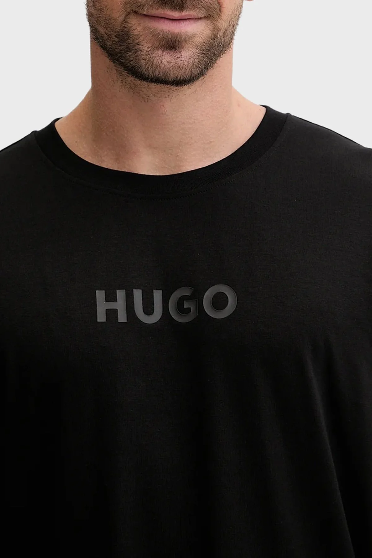 Hugo Kareli Pamuklu Relaxed Fit Uzun Kollu Erkek Pijama Takımı 50550098 961 SİYAH - 5