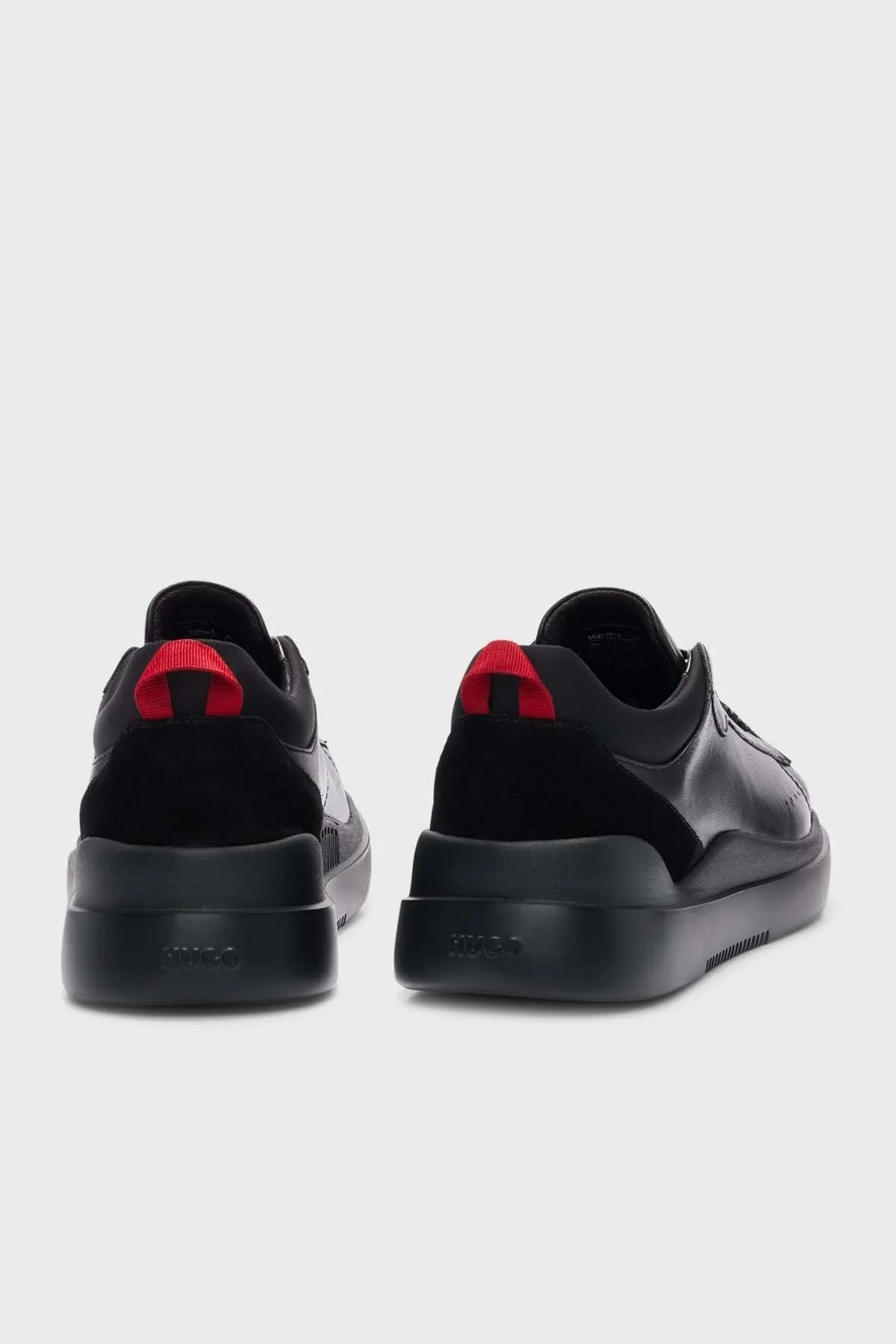 Hugo Kırmızı Logo Detaylı Deri Erkek Ayakkabı 50498479 005 SİYAH - 5