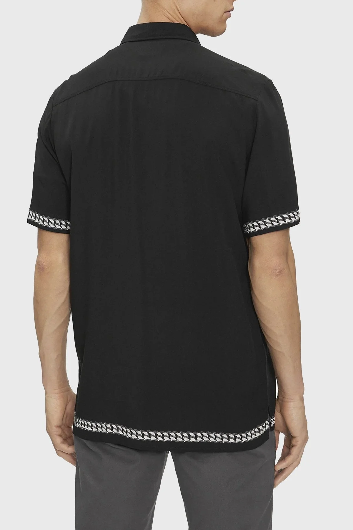 Hugo Kısa Kollu Relaxed Fit Erkek Gömlek 50514168 001 SİYAH - 7
