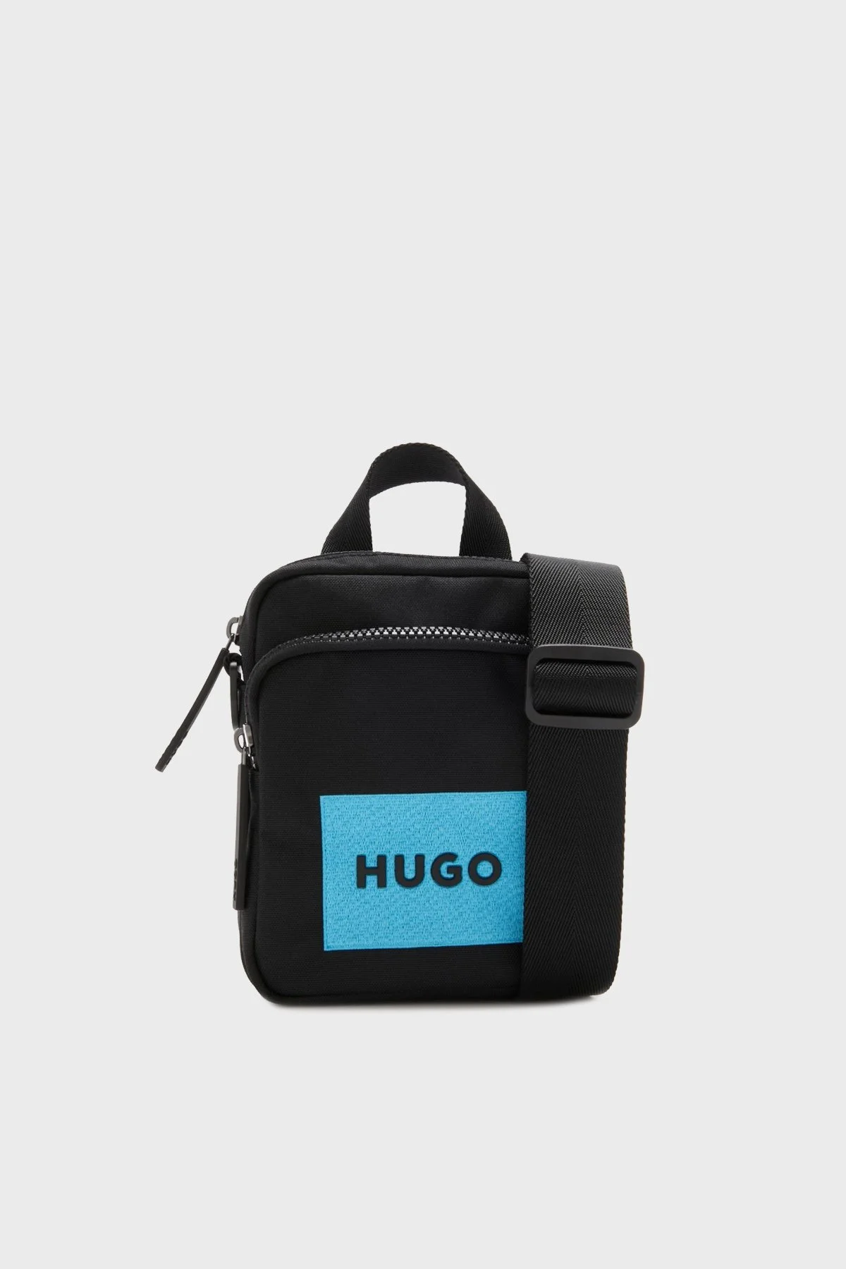 Hugo Logo Baskılı Çıkarılabilir Askılı Fermuarlı Erkek Çanta 50516606 001 SİYAH - 1