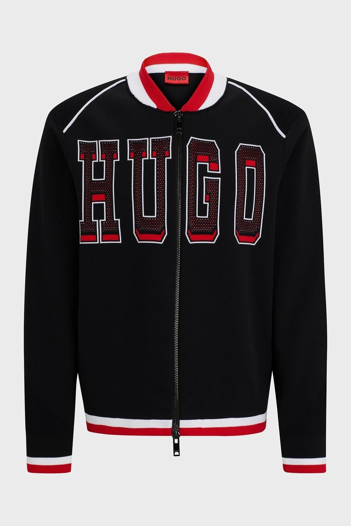 Hugo Logo Baskılı Relaxed Fit Kolej Yaka Erkek Hırka 50510911 001 SİYAH - 6