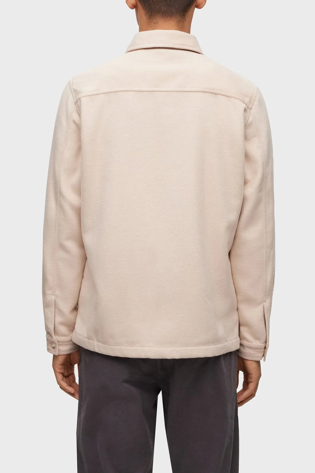 Hugo Logo Etiketli Cepli Yün Karışımlı Erkek Gömlek Ceket 50500235 275 BEJ - 4