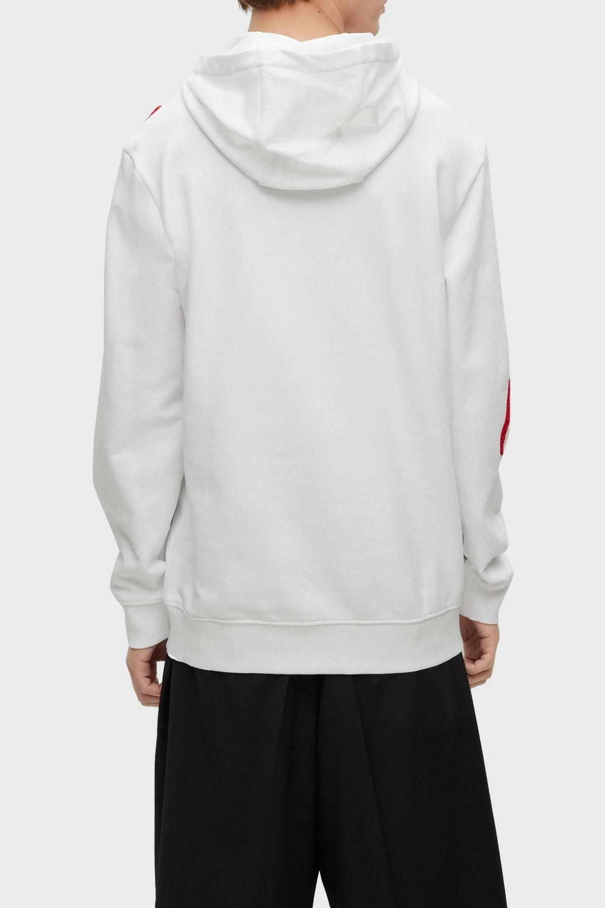 Hugo Logo İşlemeli % 100 Pamuklu Kapüşonlu Regular Fit Erkek Sweat 50482920 100 BEYAZ - 3