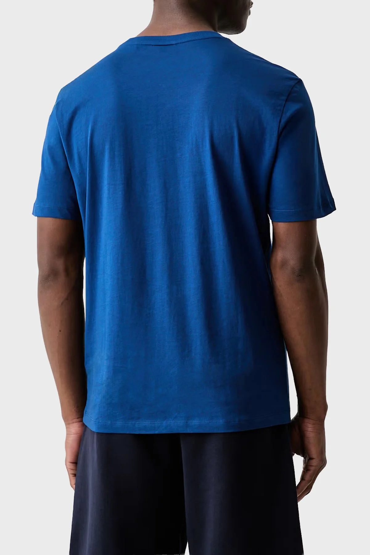 Hugo Logolu % 100 Pamuk Bisiklet Yaka Erkek T Shirt 50566086 498 Mavi - 3