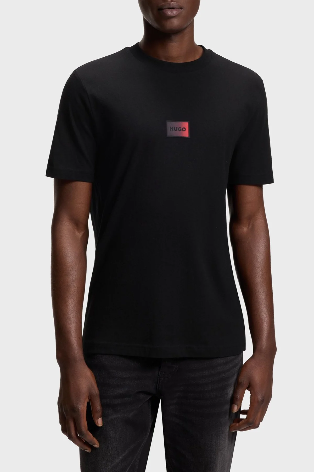 Hugo Logolu % 100 Pamuk Regular Fit Bisiklet Yaka Erkek T Shirt 50553124 001 SİYAH - 1