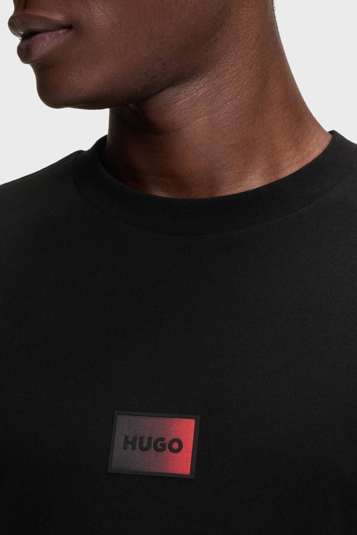 Hugo Logolu % 100 Pamuk Regular Fit Bisiklet Yaka Erkek T Shirt 50553124 001 SİYAH - 3