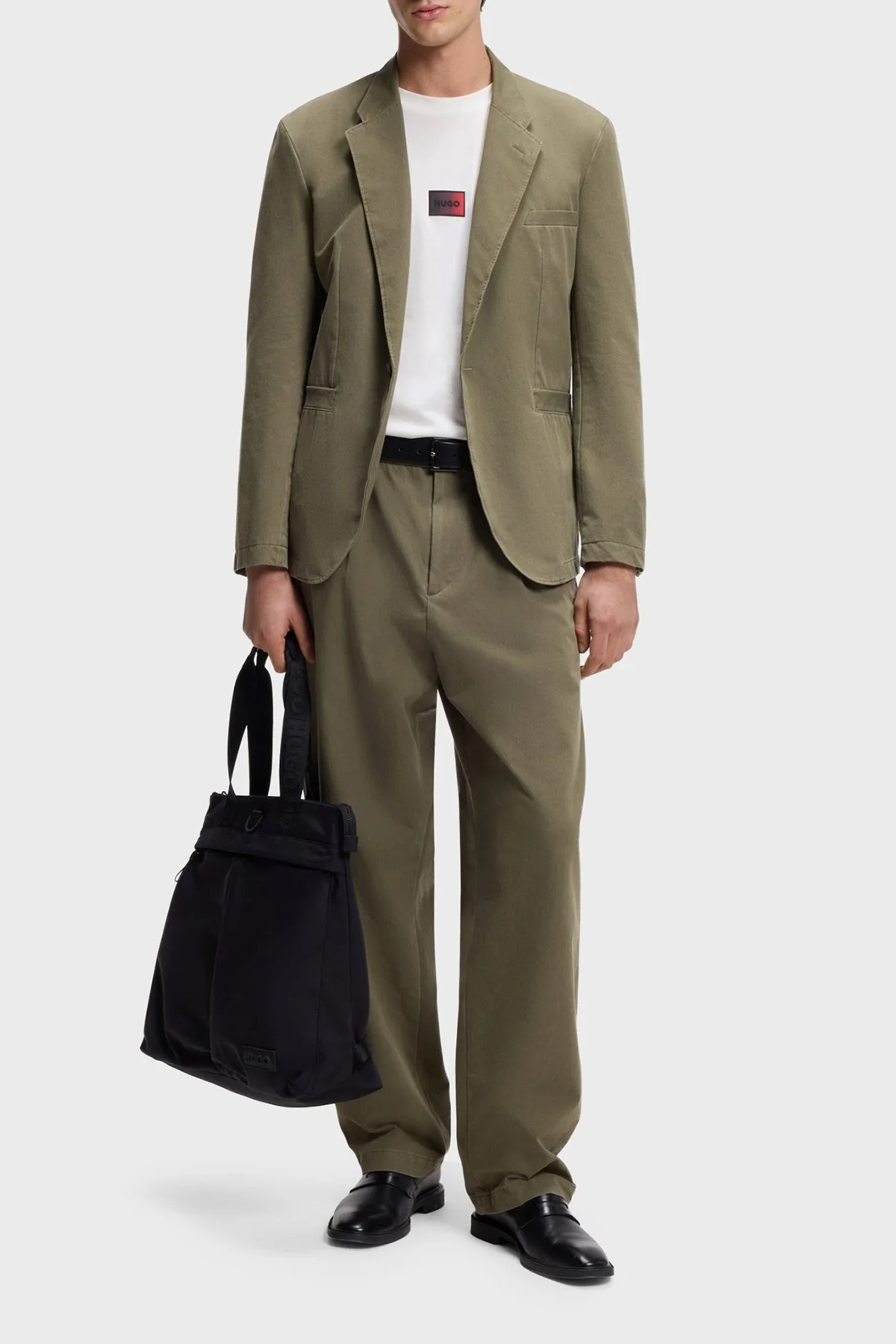 Hugo Logolu % 100 Pamuk Regular Fit Bisiklet Yaka Erkek T Shirt 50553124 102 BEYAZ - 2