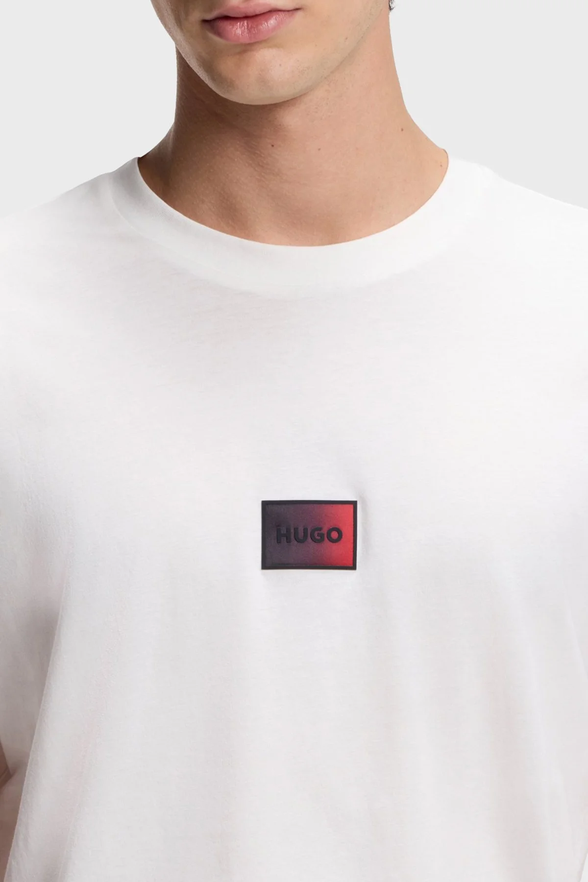 Hugo Logolu % 100 Pamuk Regular Fit Bisiklet Yaka Erkek T Shirt 50553124 102 BEYAZ - 4