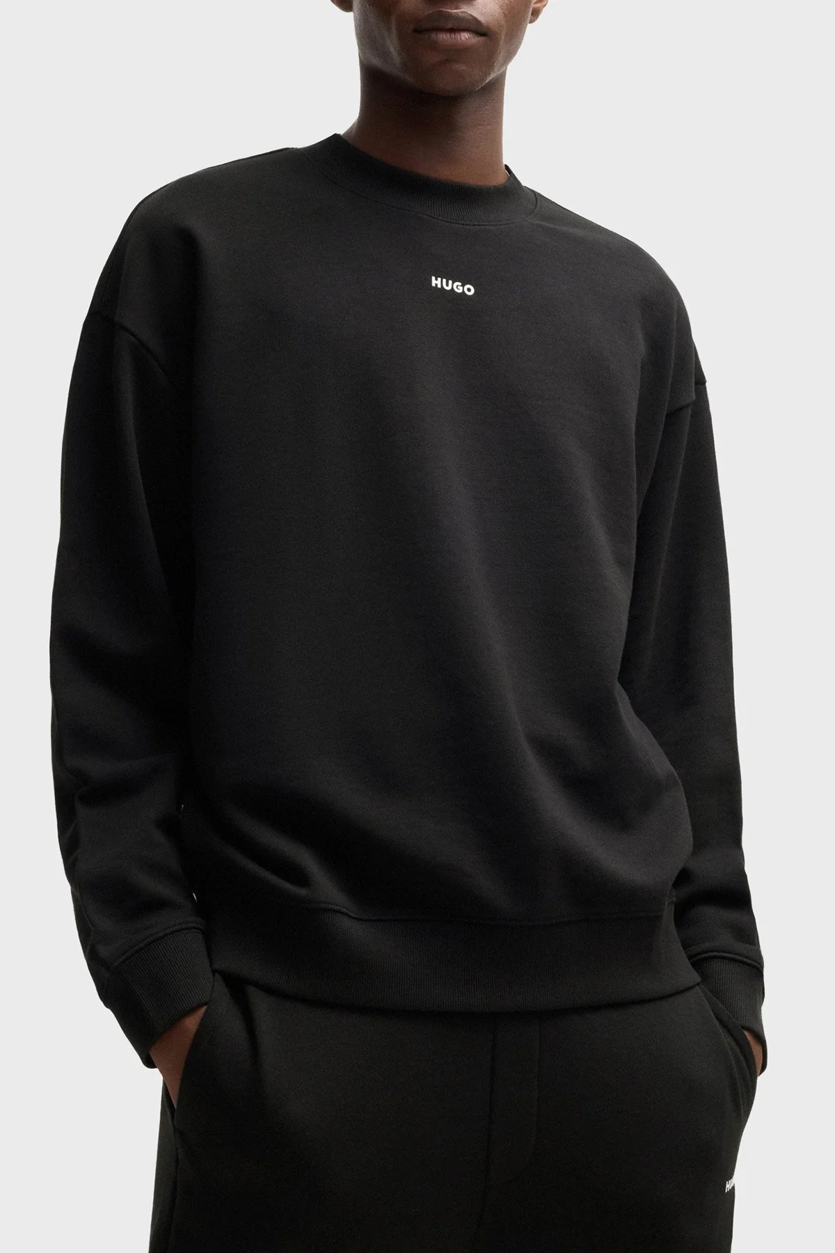 Hugo Logolu % 100 Pamuk Relaxed Fit Bisiklet Yaka Erkek Sweat 50525892 001 SİYAH - 1