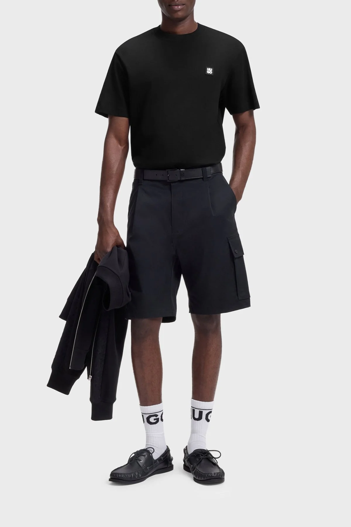 Hugo Logolu % 100 Pamuk Relaxed Fit Bisiklet Yaka Erkek T Shirt 50556580 002 SİYAH - 2