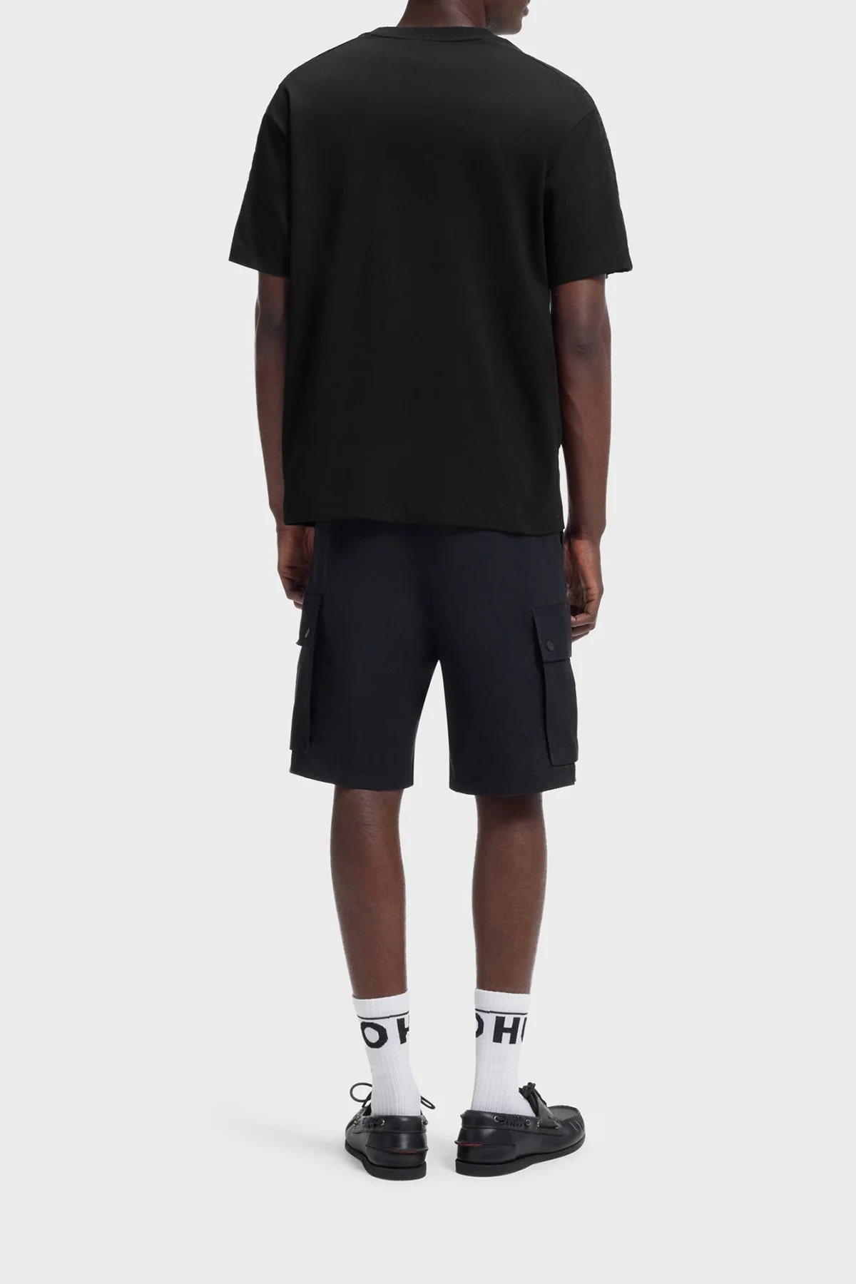 Hugo Logolu % 100 Pamuk Relaxed Fit Bisiklet Yaka Erkek T Shirt 50556580 002 SİYAH - 3