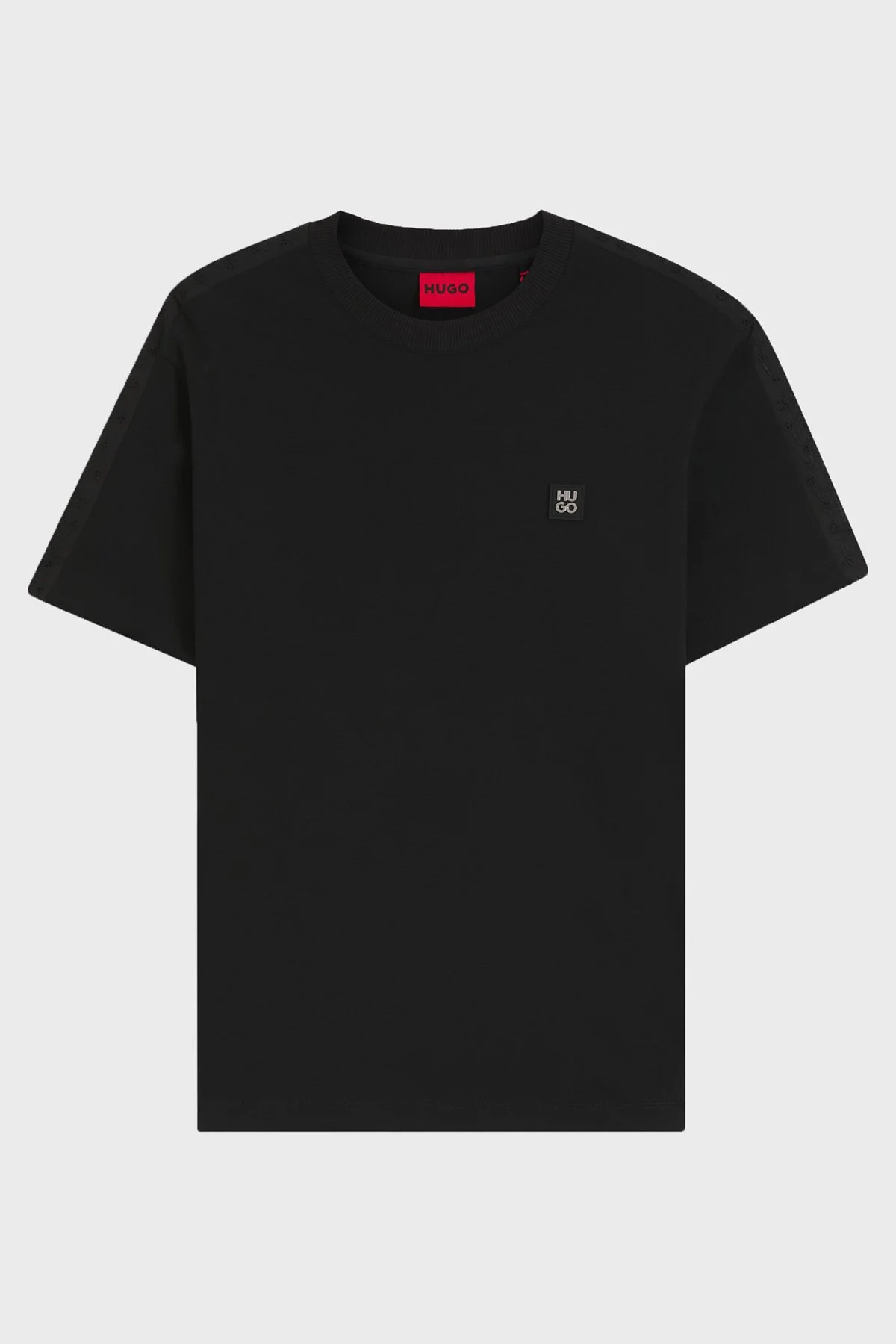 Hugo Logolu % 100 Pamuk Relaxed Fit Bisiklet Yaka Erkek T Shirt 50556580 002 SİYAH - 5