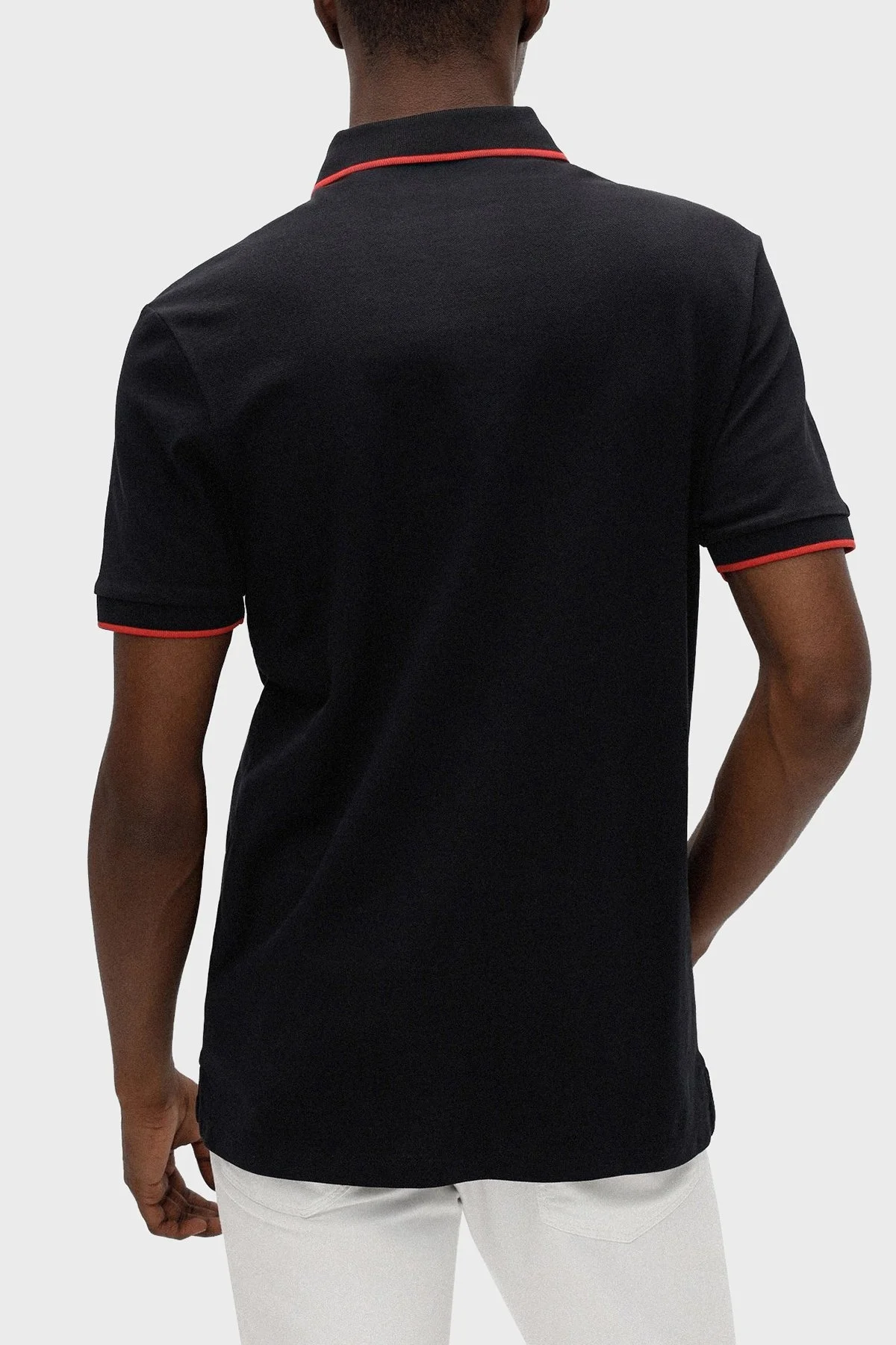 Hugo Logolu % 100 Pamuk Slim Fit Erkek Polo T Shirt 50467384 001 SİYAH - 2
