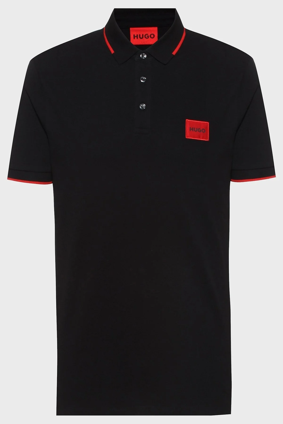 Hugo Logolu % 100 Pamuk Slim Fit Erkek Polo T Shirt 50467384 001 SİYAH - 4