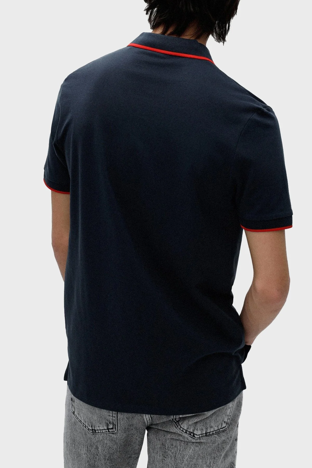 Hugo Logolu % 100 Pamuk Slim Fit Erkek Polo T Shirt 50467384 405 LACİVERT - 2