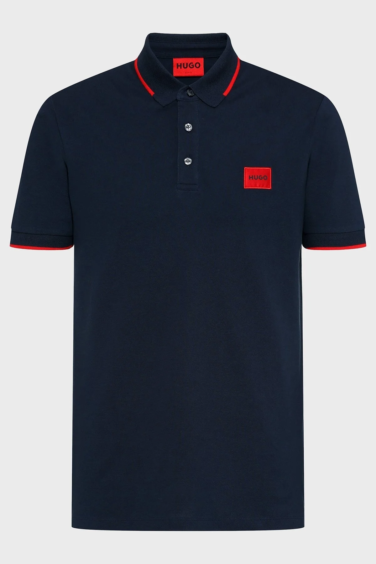 Hugo Logolu % 100 Pamuk Slim Fit Erkek Polo T Shirt 50467384 405 LACİVERT - 4